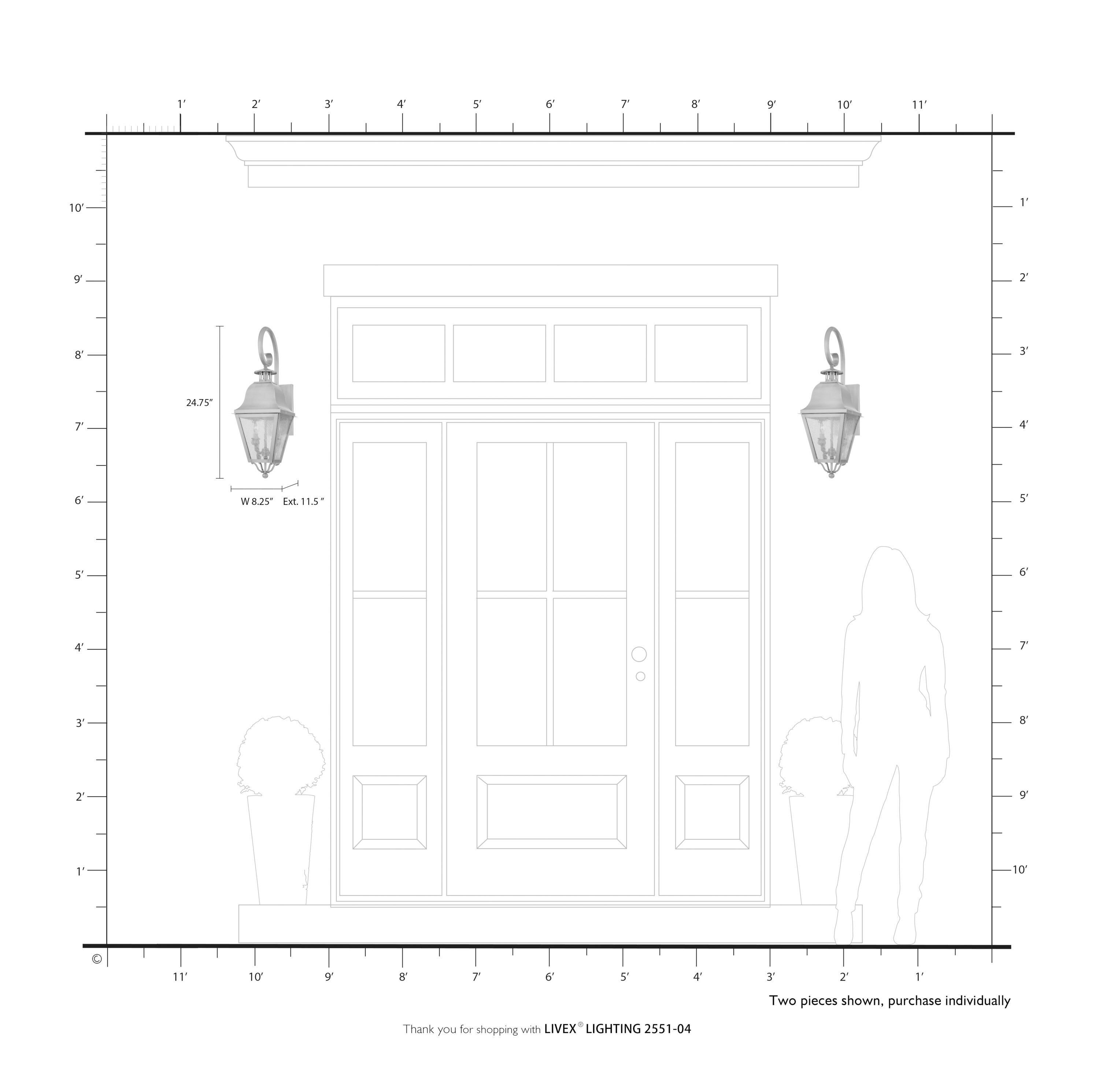 Livex Lighting 2551-04 Outdoor-Wall-Lighting - View #7