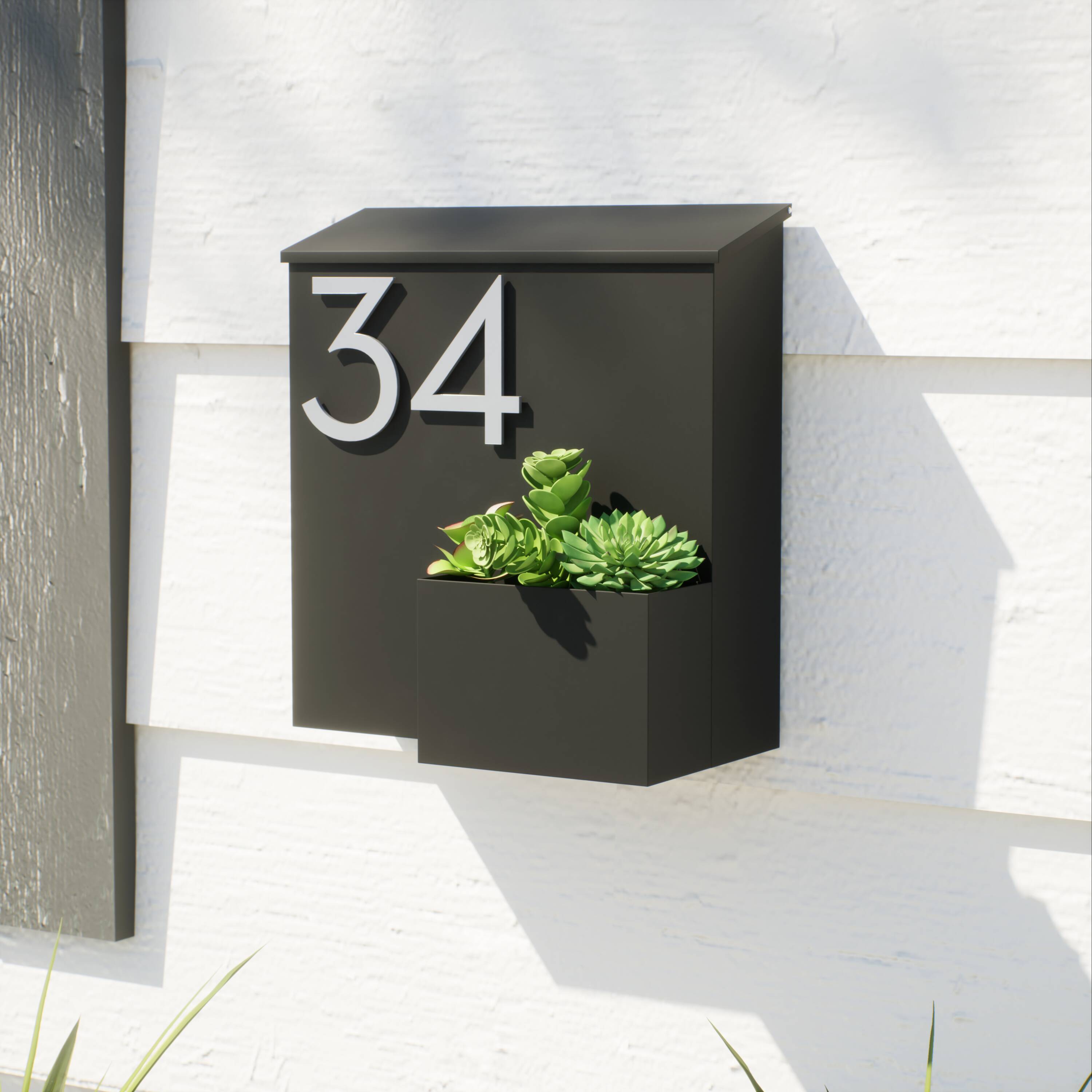 Post & Porch GREETINGS-BLACK mailboxes - View #6