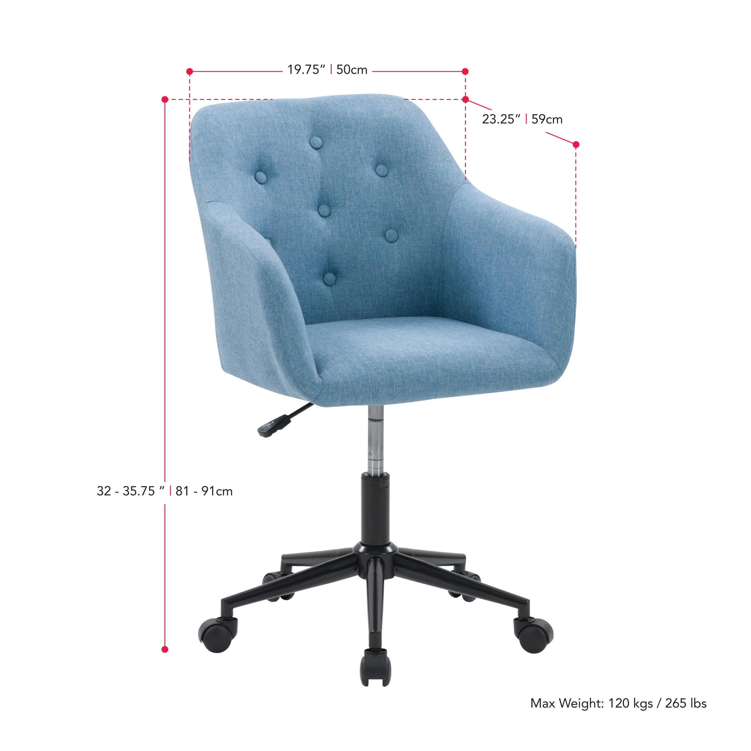 Light blue task deals chair