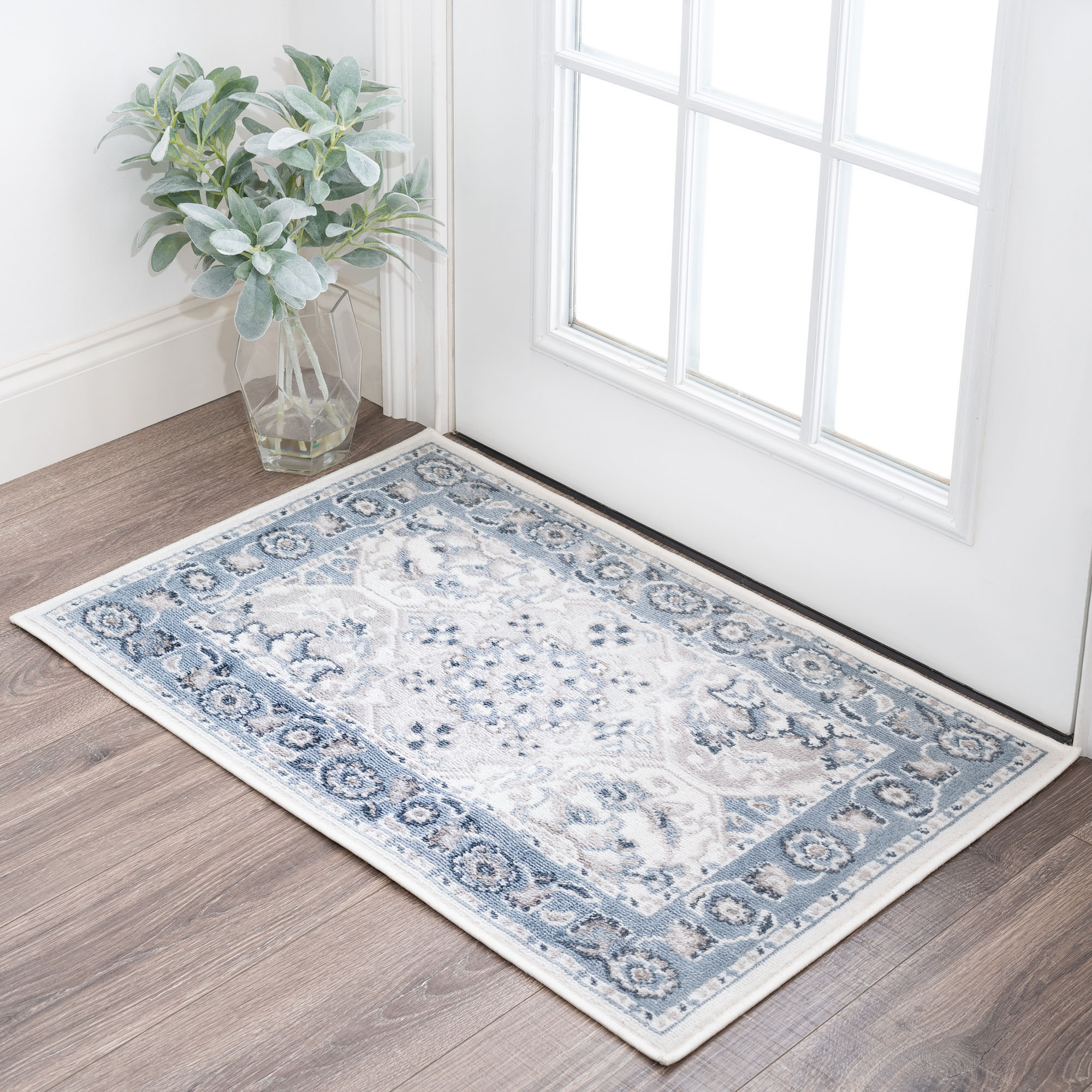 Tayse NEX1201 2X3 Nexus 2 x 3 (ft) Loomed Polypropylene Blue Rectangular Indoor Throw rug