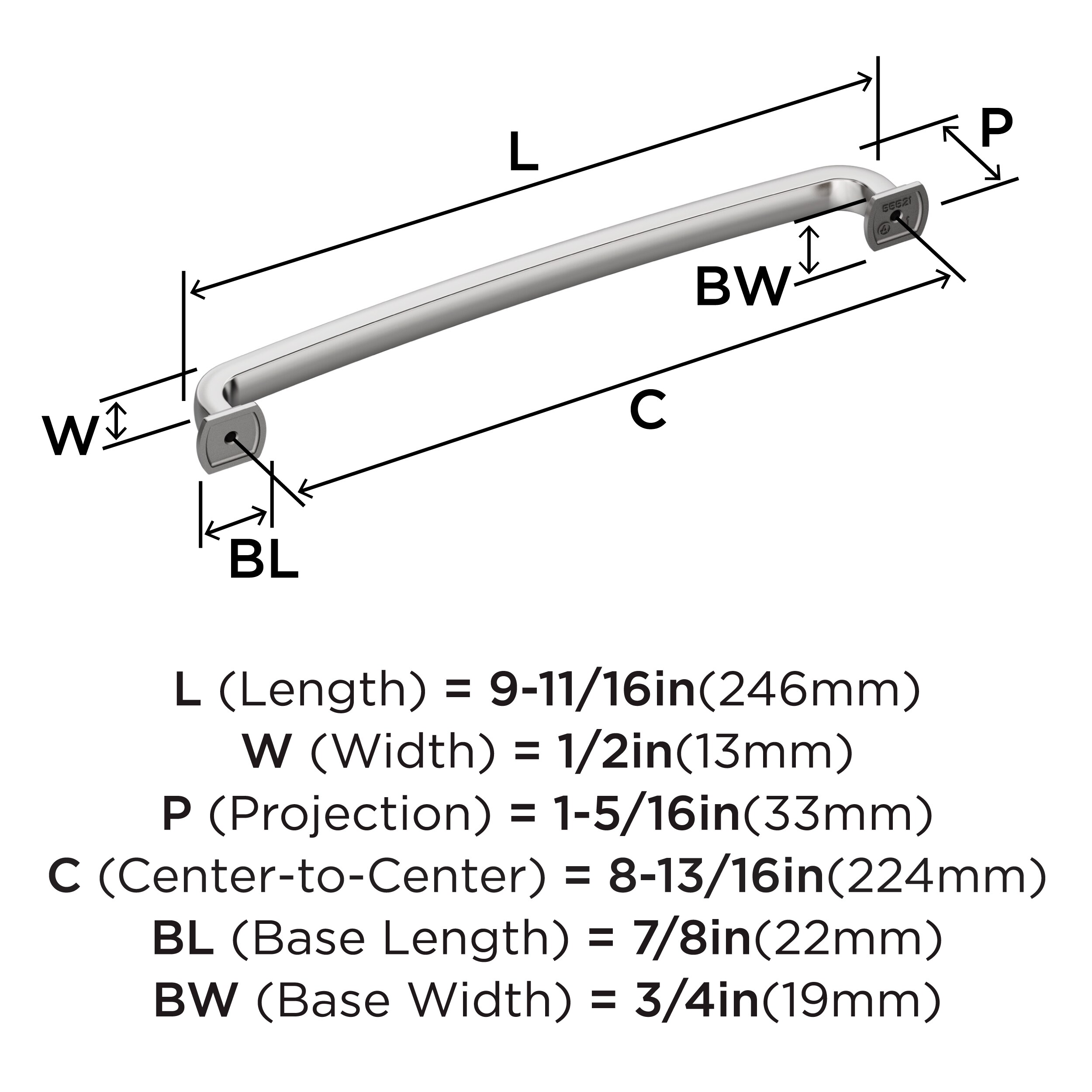 Amerock BP5552126 Cabinet-Pulls - View #4