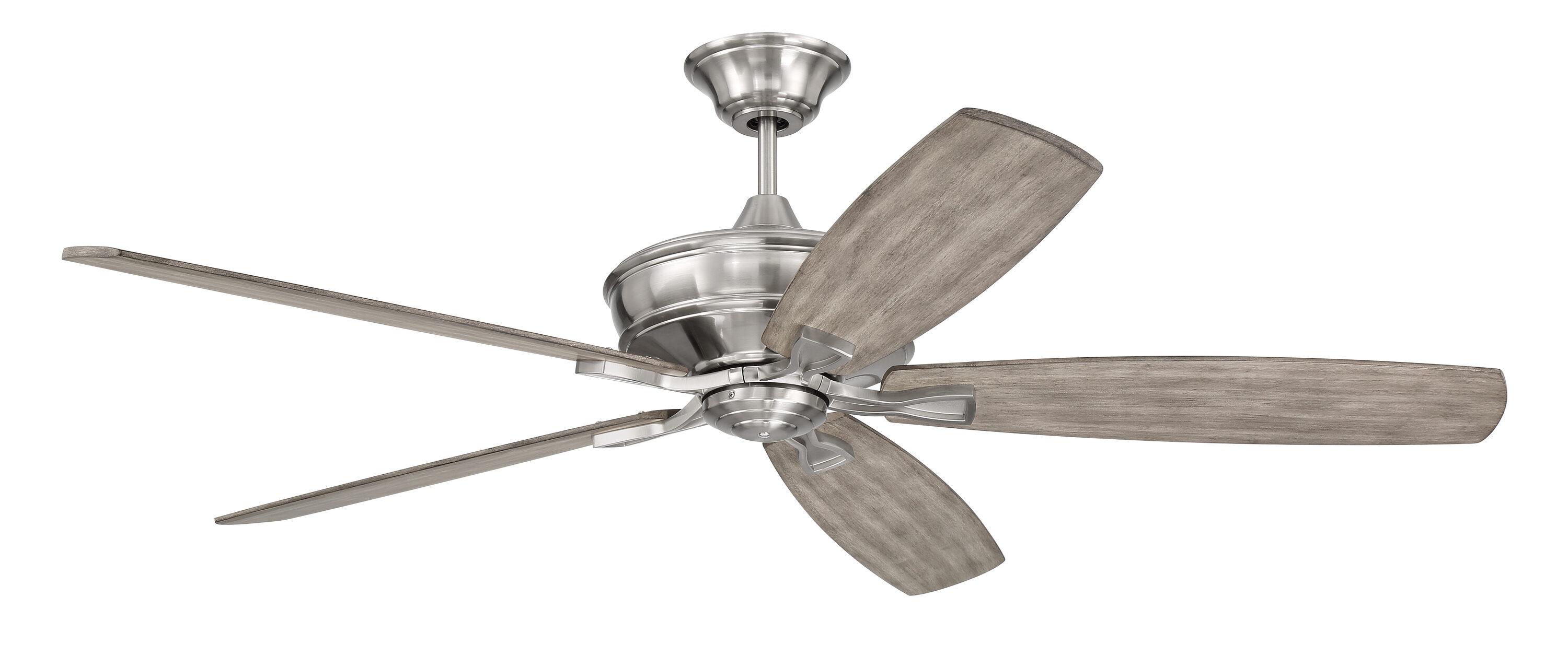 Craftmade SNT60BNK5 Santori 60-in Brushed Polished Nickel with Coffee Blades Ceiling Fan Light Kit Compatible - Remote Included ( 5 -Blade )
