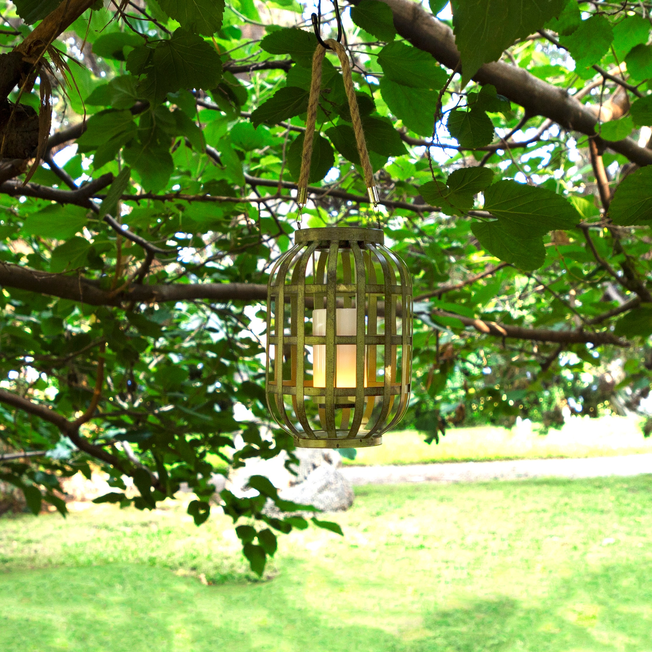 Alpine Corporation QLP1358SLR-HH-TM Outdoor-Decorative-Lanterns - View #2