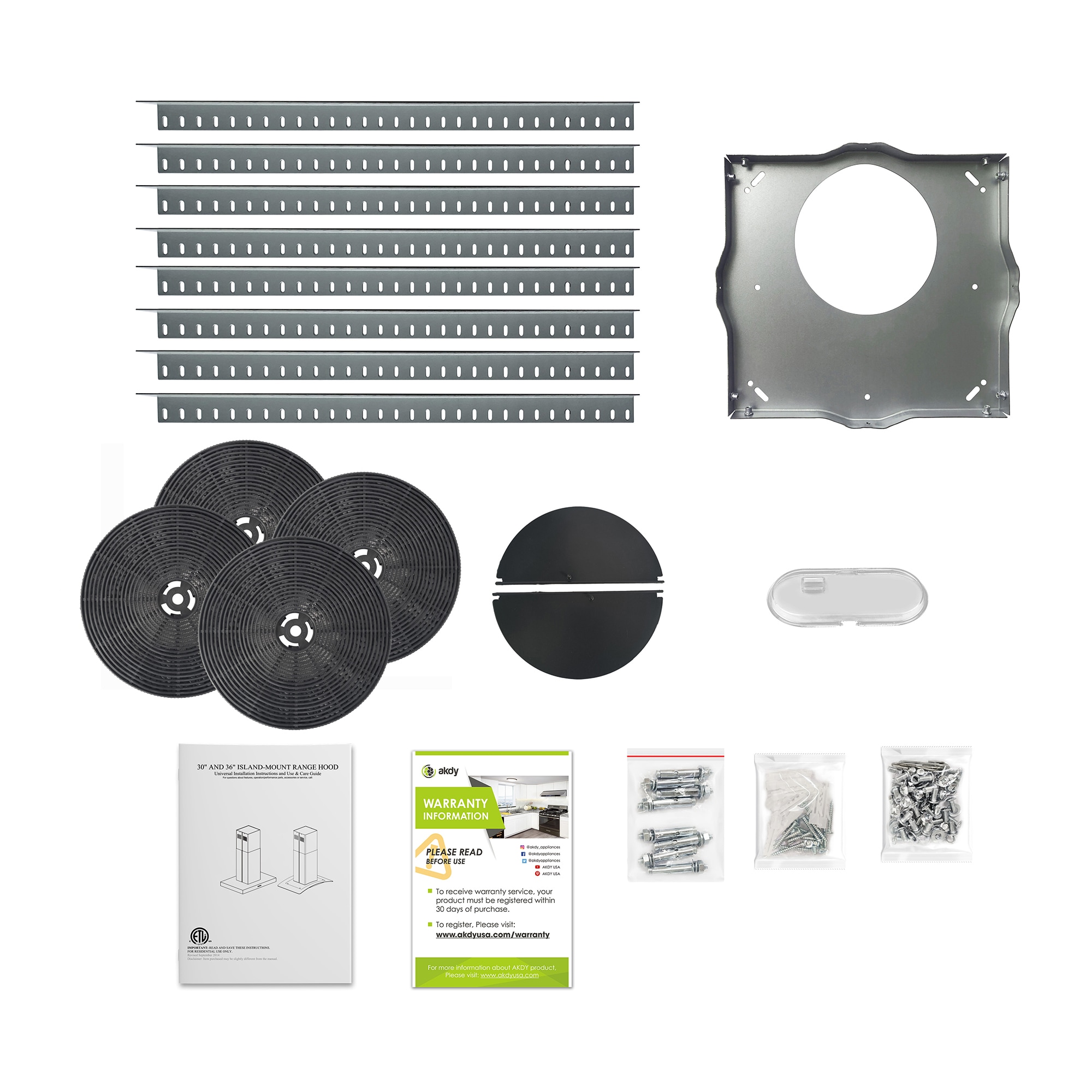 AKDY RH0481CFL Island-Range-Hoods - View #10
