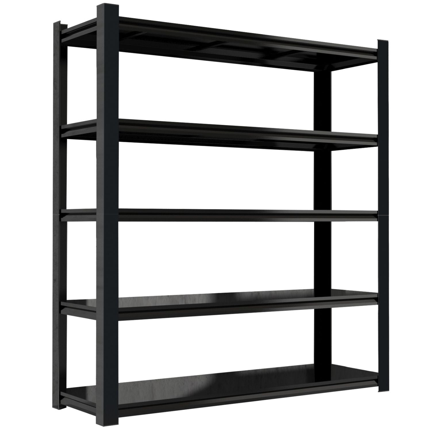 ToolCat BZ-2-55-JYG 5 -Tier Heavy Duty Black Metal Utility shelving unit ( 47.24-in W x 23.6-in D x 72-in H )