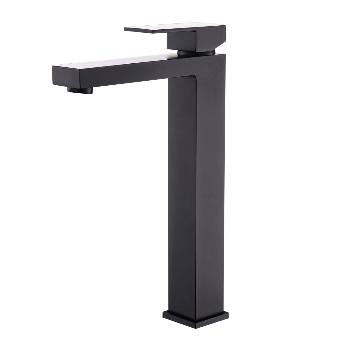 Fapully FA-B-2006BH Matte Black Vessel 1-handle High-arc Residential Handle Bathroom Sink Faucet