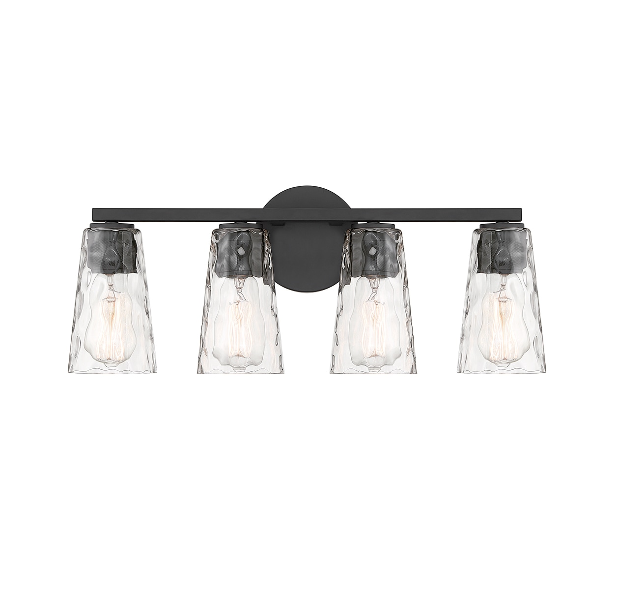 Savoy House Essentials 8-2603-4-BK Gordon 22-in 4 -Light Matte Black Coastal Vanity light