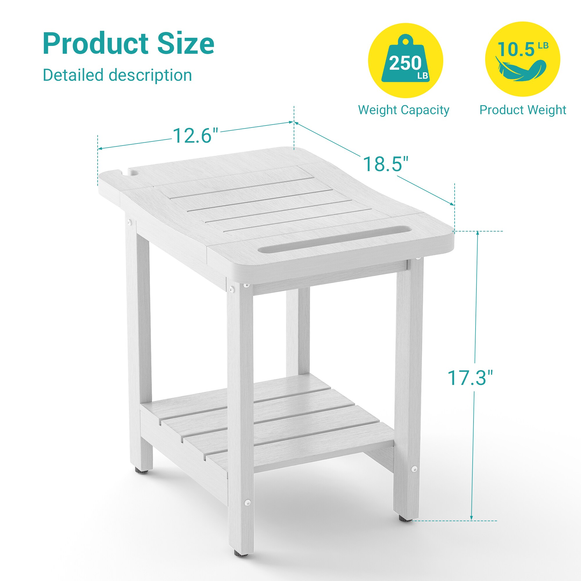 ACEGOSES LW-FD64-WT Patio-Chairs - View #3