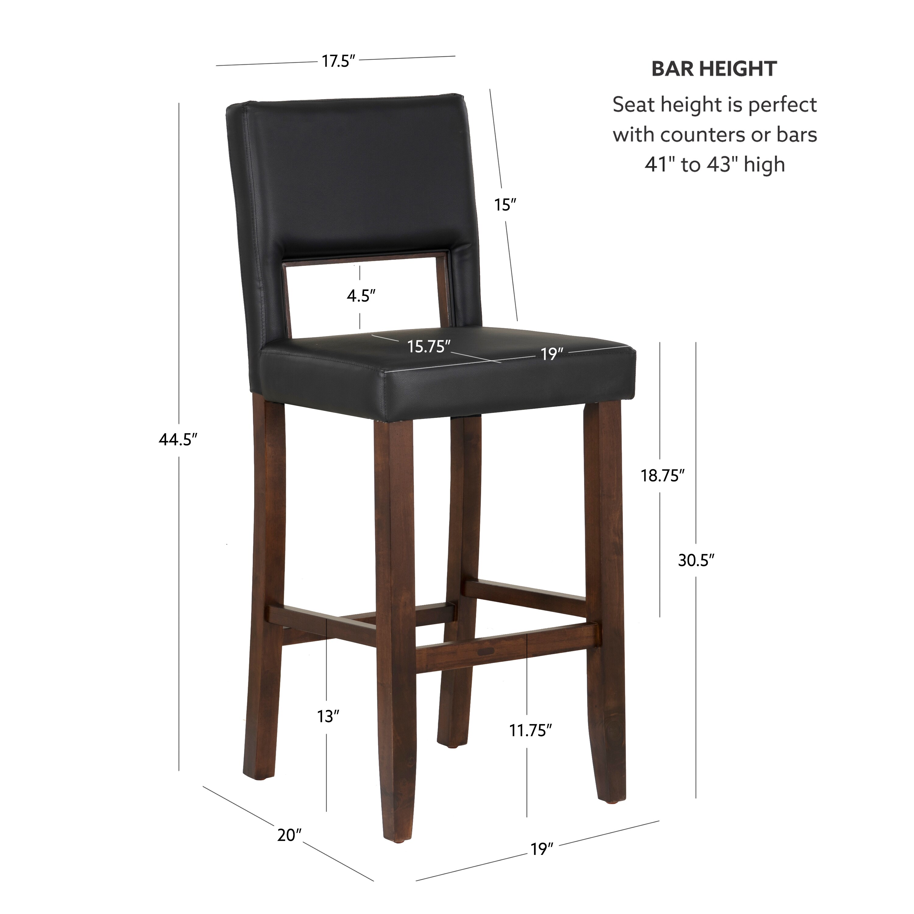 Linon BS335ESPBLK01U stools - View #9