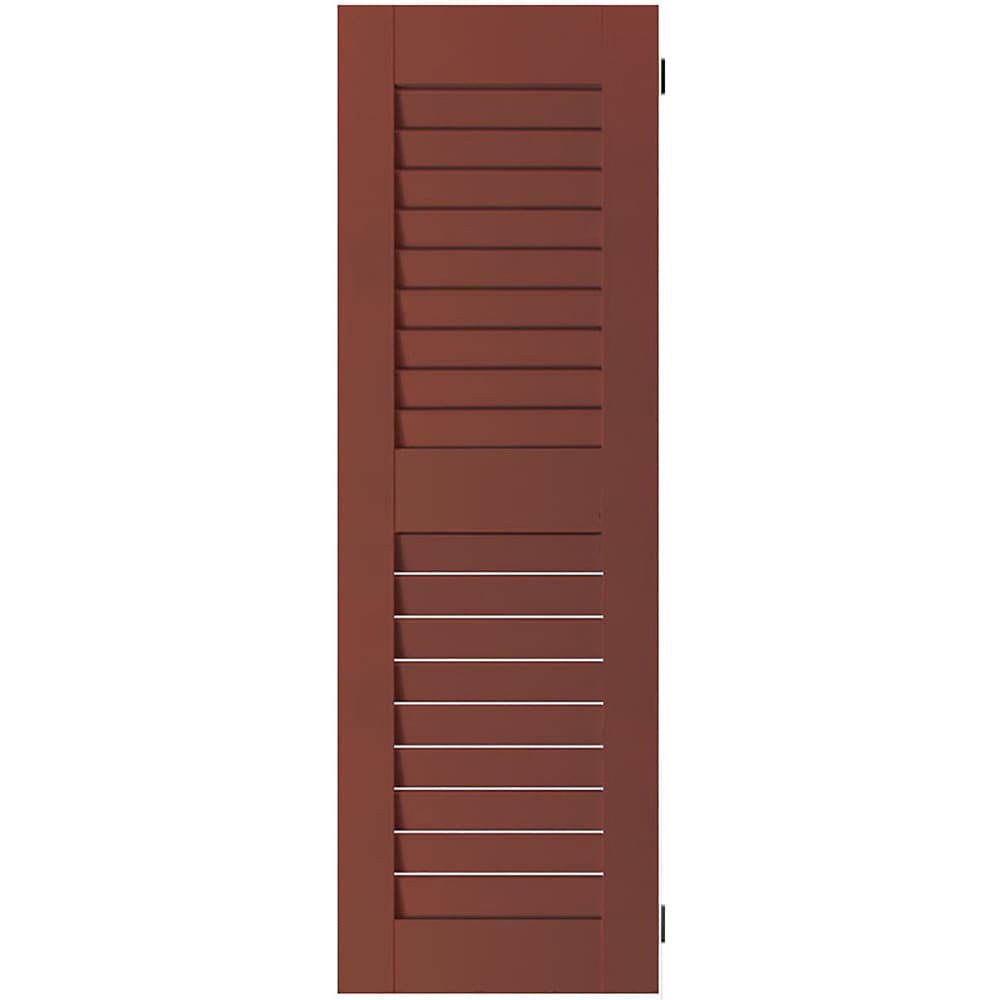 Ekena Millwork RWL12X072RWM 12-in W x 72-in H Country Redwood Louvered Wood Exterior Shutters ( 2 -Pack )
