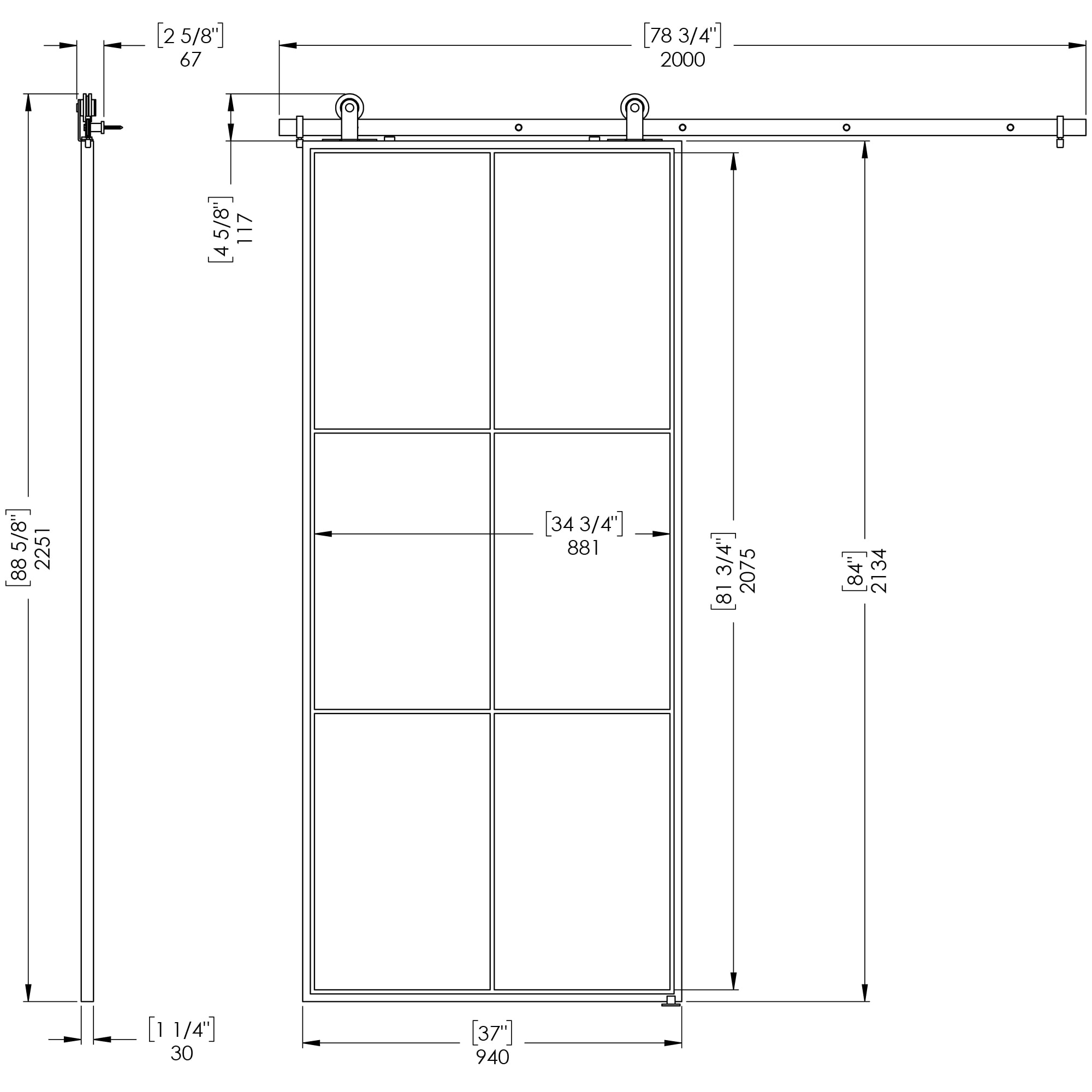 RELIABILT KMCTLXC-37BL-E Barn-Doors - View #7