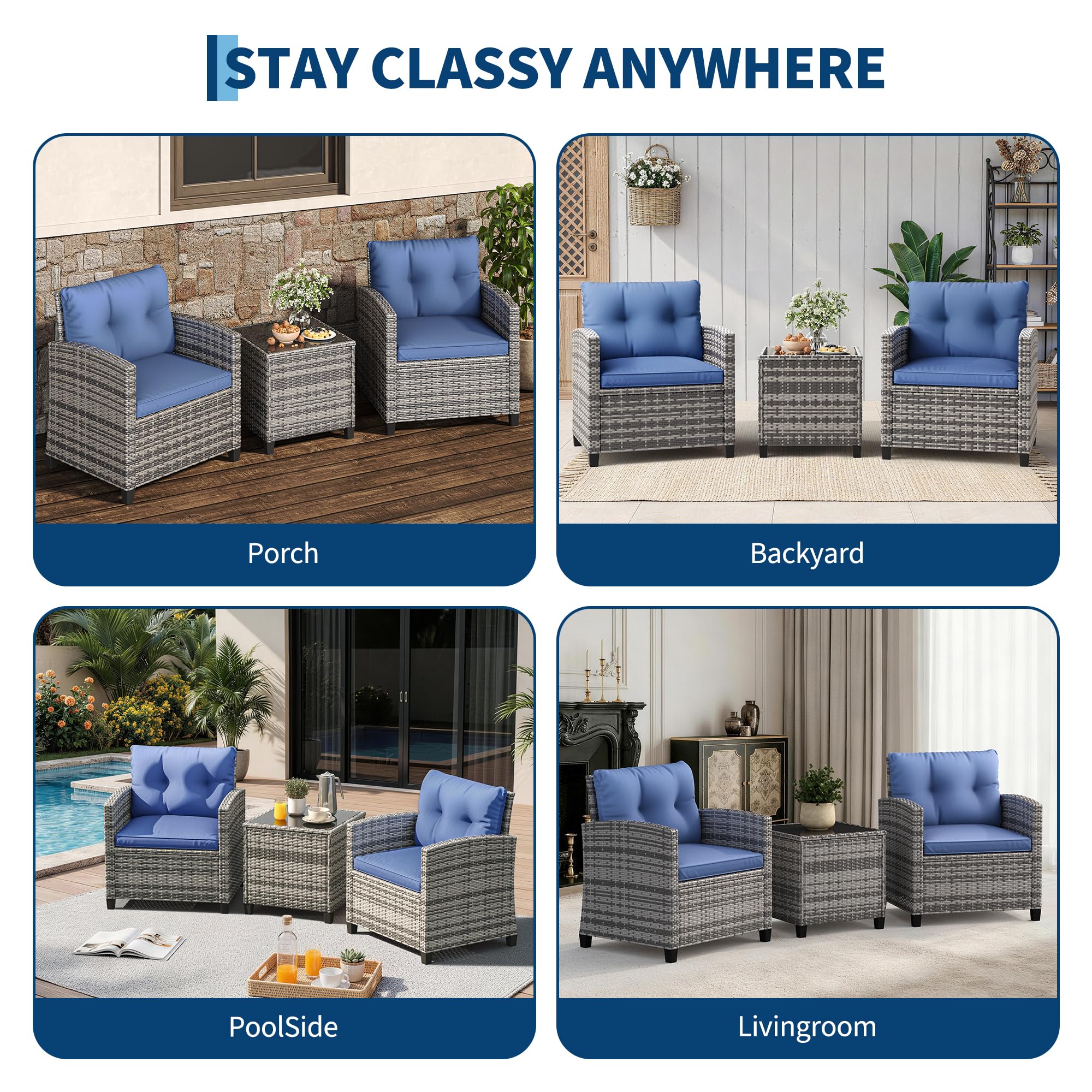 GarveeLife CLJ-PDOYXZNHZ3O Patio-Conversation-Sets - View #5