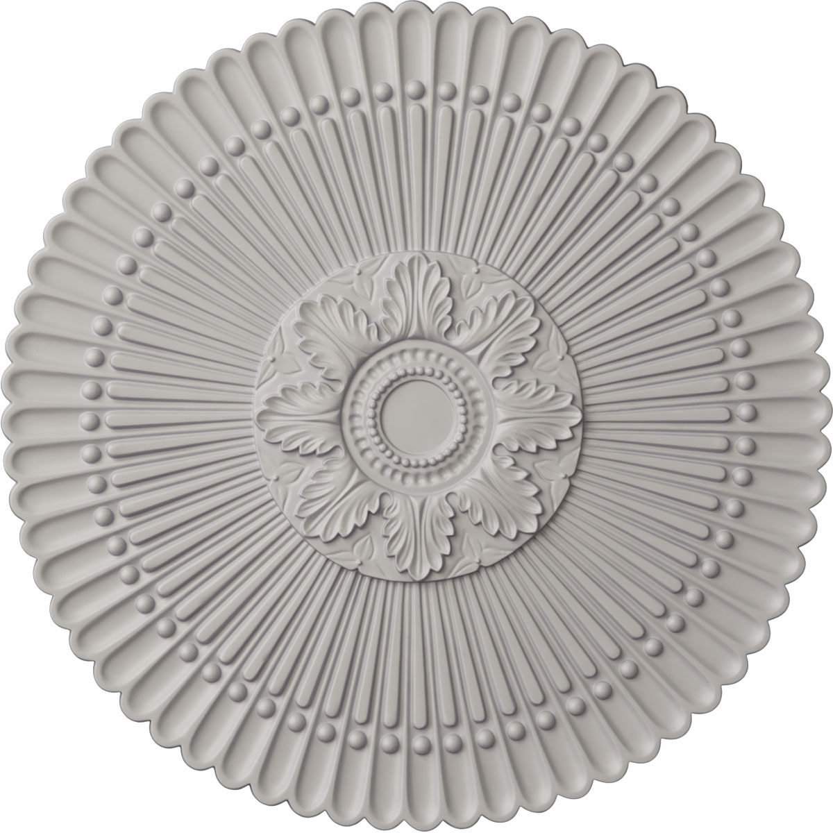 Ekena Millwork CM30NEUWF Nexus 30-in W x 30-in L Painted Ultra Pure White Polyurethane Whole Ceiling Medallion