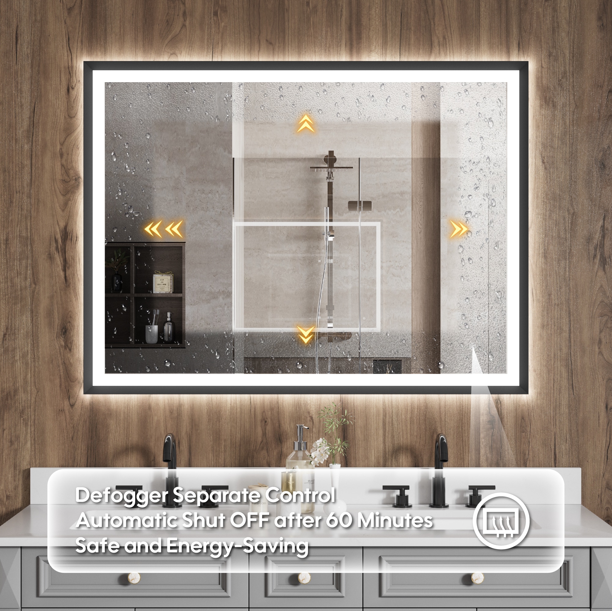 Forclover MRE-6F4836MB Framed-Bath-Mirrors - View #14