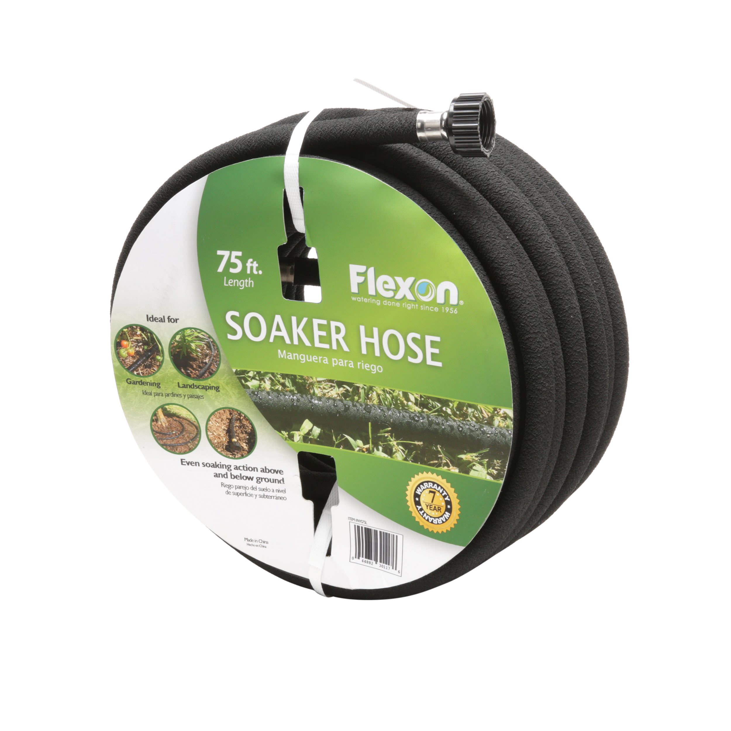 FLEXON 1/2-in X 10-ft Black Soaker Hose Gardening Landscaping Conserves Water