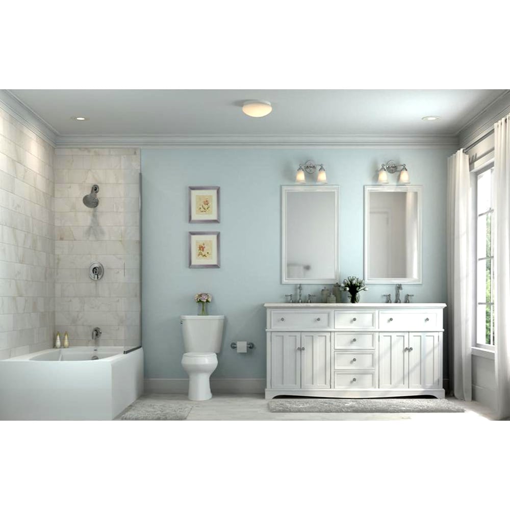 11-Inch White LED Flush Mount Ceiling Light with Adjustable CCT