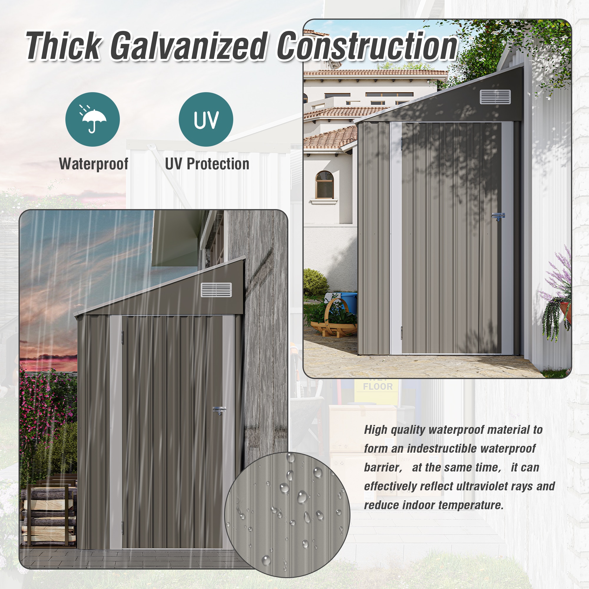 WELLFOR GIZHE080BN Metal-Storage-Buildings-Sheds - View #4