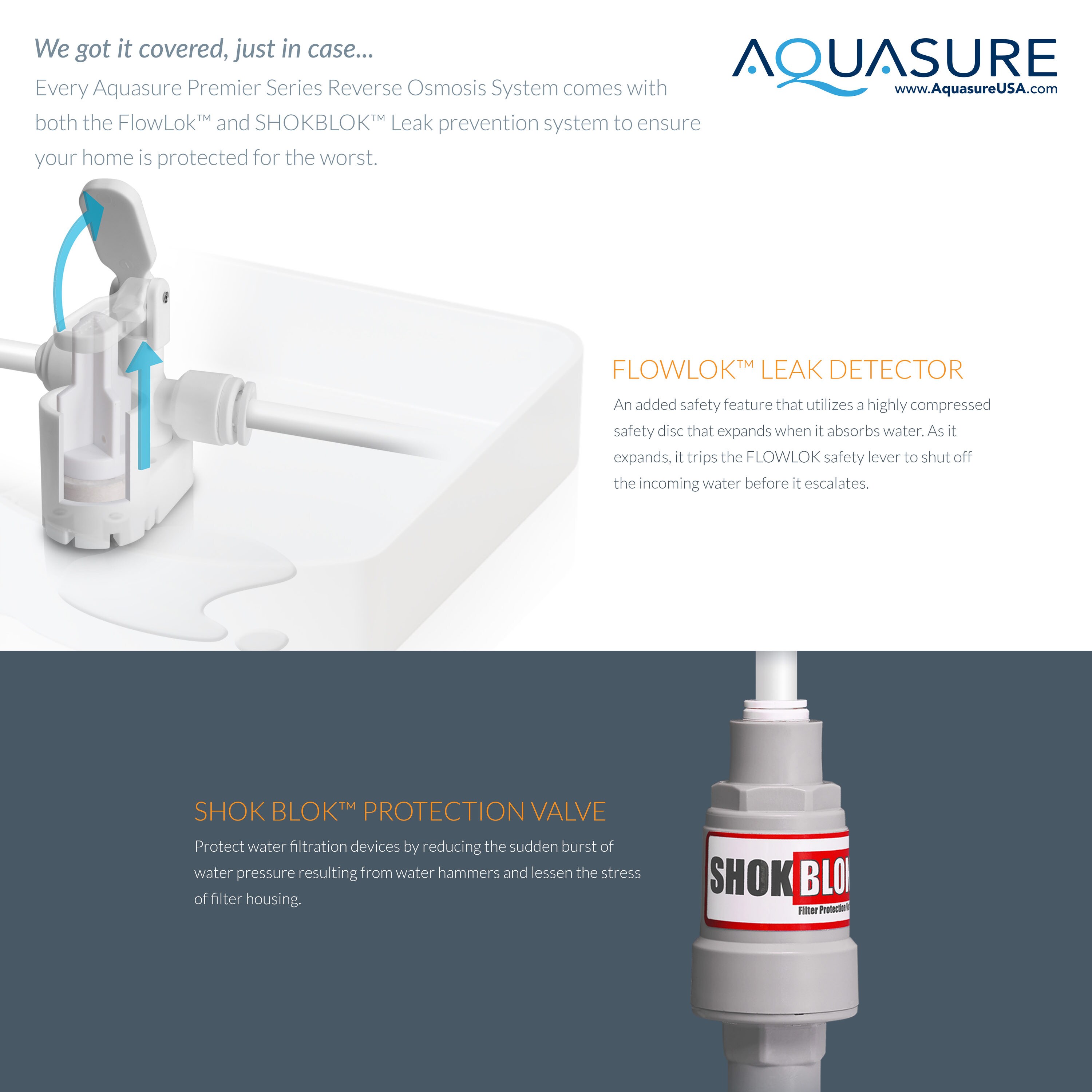 Aquasure Premier Elite Reverse Osmosis Water Filtration System w/ Electric Pump | AS-PR100E