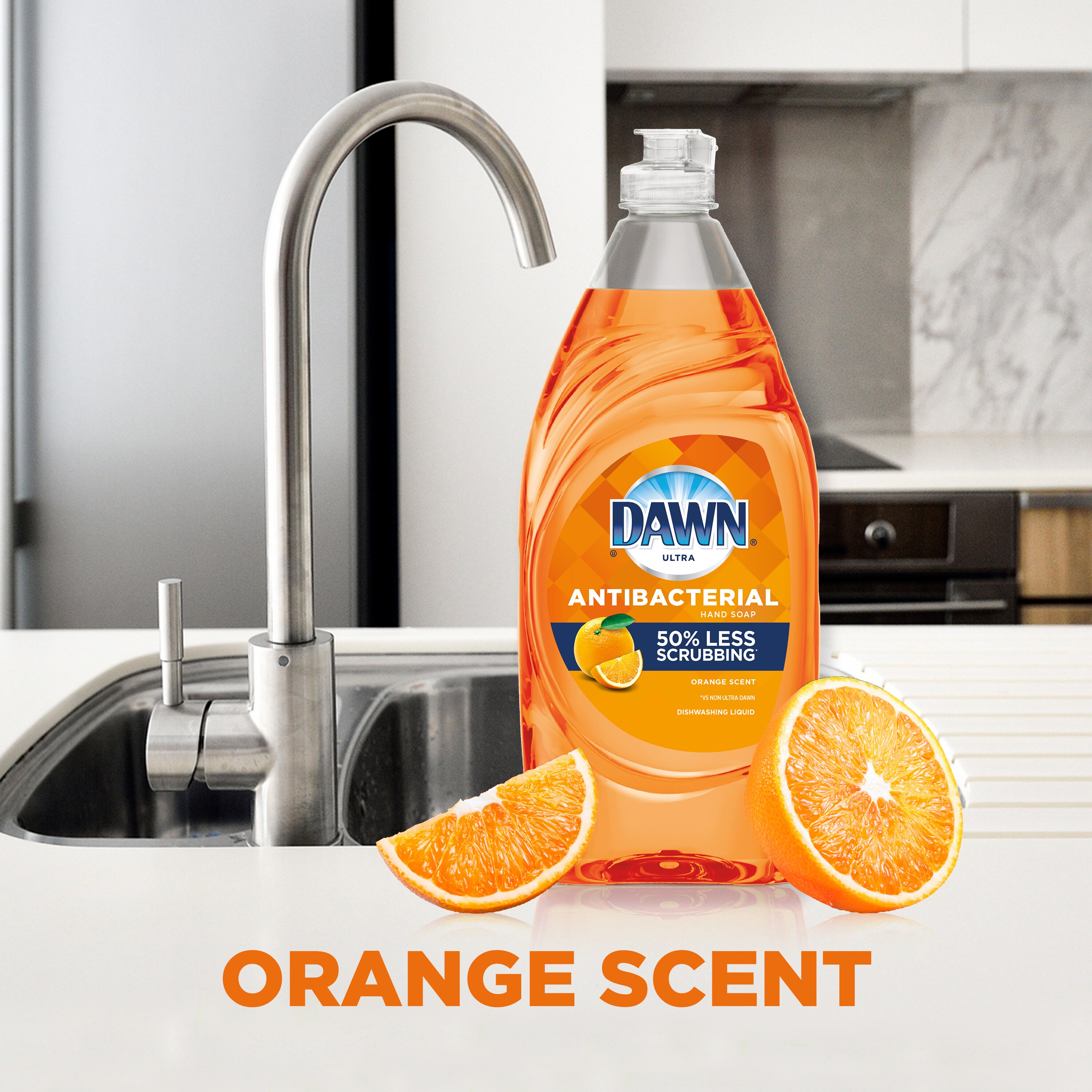 Dawn Ultra Antibacterial Hand Soap Orange Scent Dishwashing Liquid 7.5 fl  oz Bulk Case