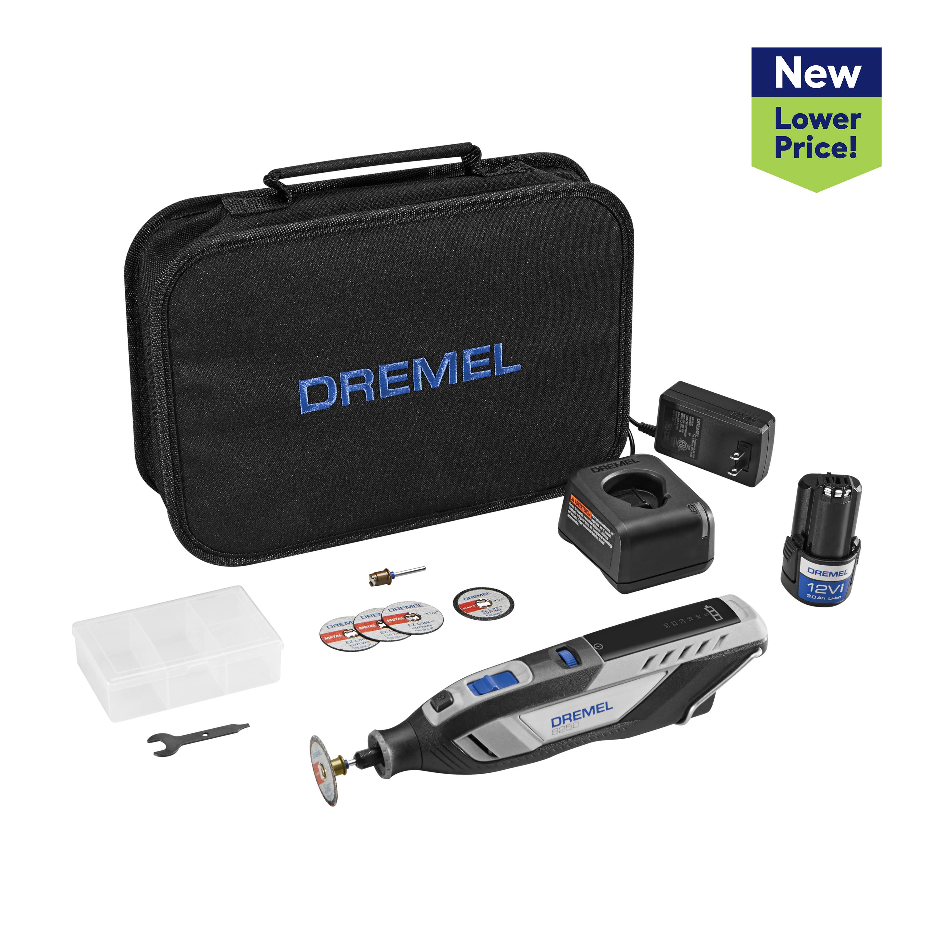 Dremel 8250 Brushless Variable Speed Cordless 12-volt 3-Amp Multipurpose  Rotary Tool Kit in the Rotary Tools department at