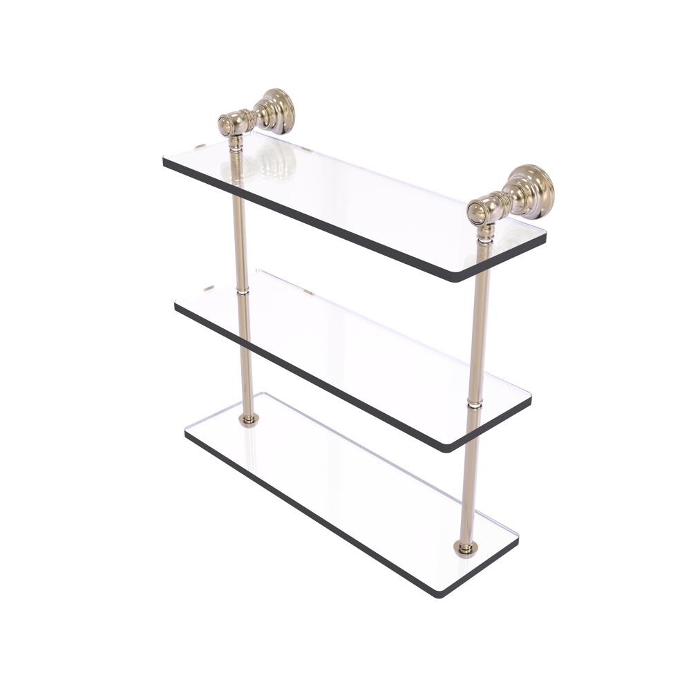 Allied Brass CL-5-16-PEW Carolina Antique Pewter 3 -Tier Wall mount Bathroom Shelf ( 16-in x 16-in x 5-in )