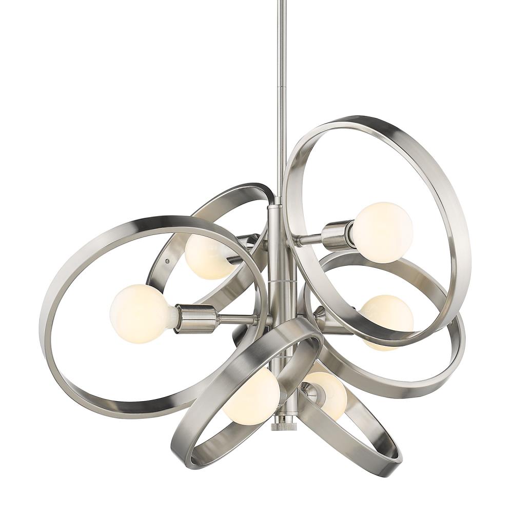 Golden Lighting 8330-6 PW Sloane 6-Light Pewter Modern/Contemporary Chandelier