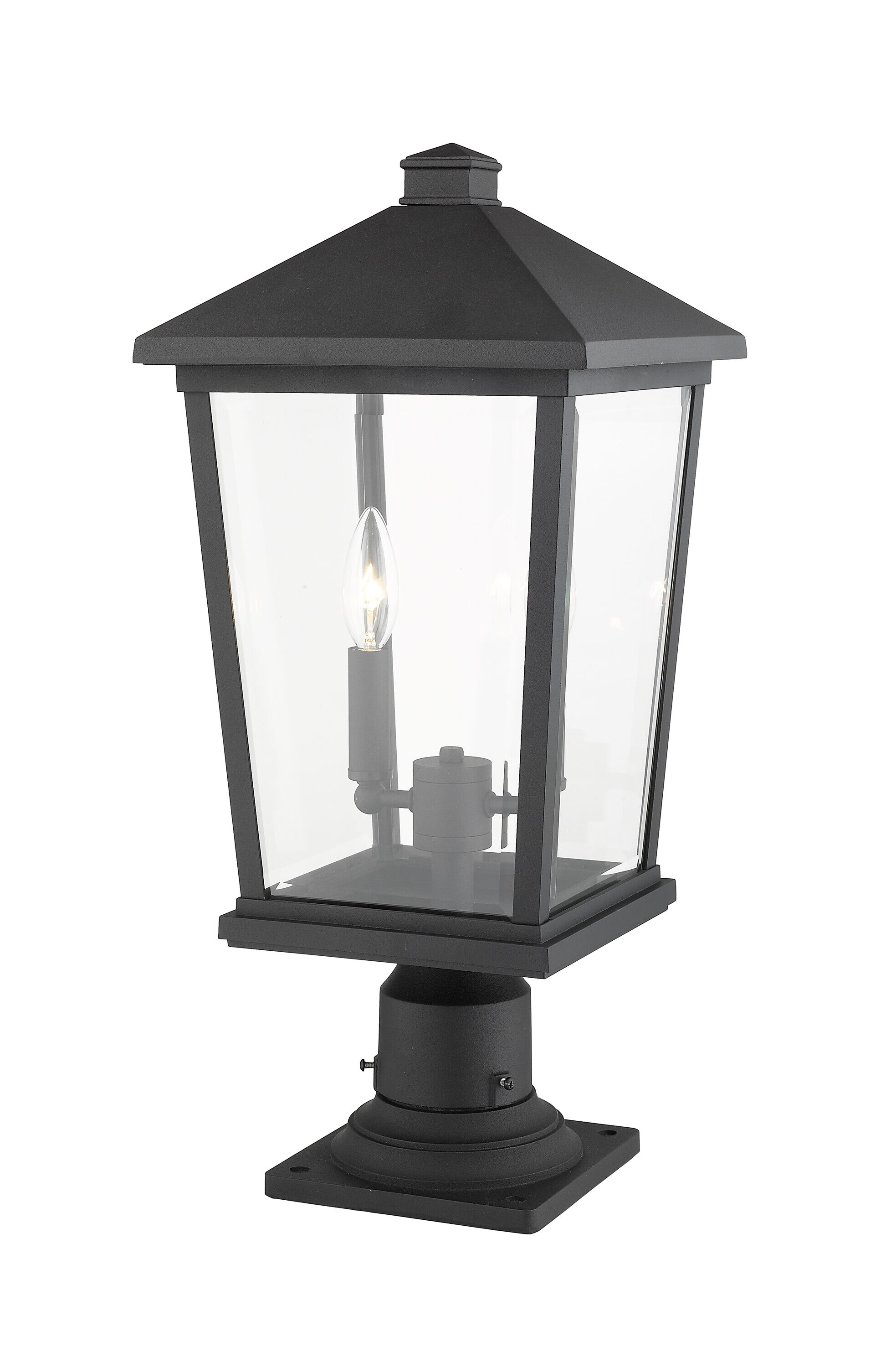Z-Lite 568PHBR-533PM-BK Post-Lights - View #2
