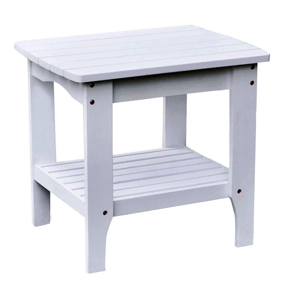 Shine Company 4103WT Rectangle Outdoor End Table 19-in W x 24-in L