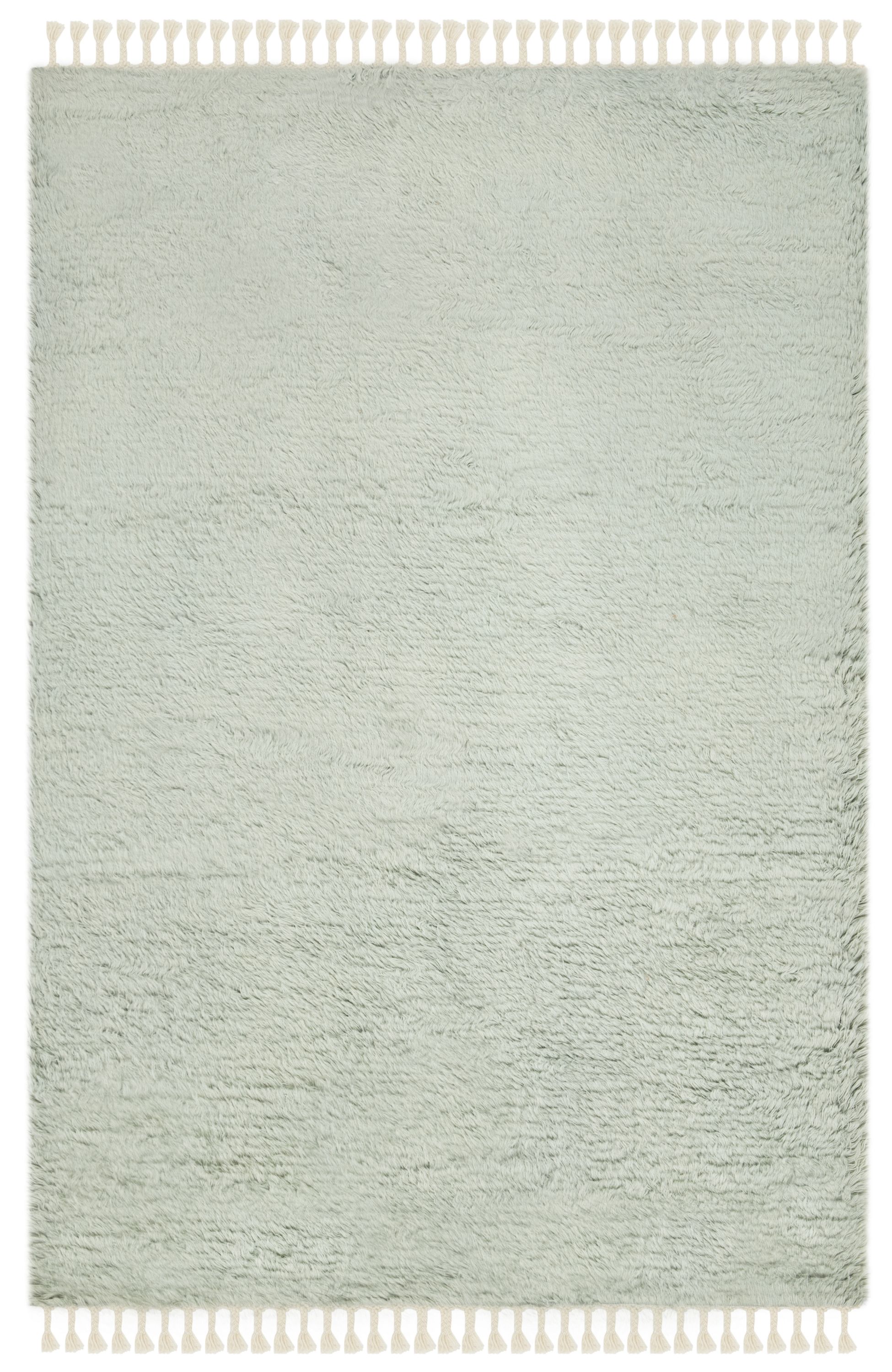 Safavieh CSB150B-4 Casablanca Meknes Shag 4 x 6 (ft) Knotted Wool Blue Rectangular Indoor Solid Farmhouse/Cottage Area rug