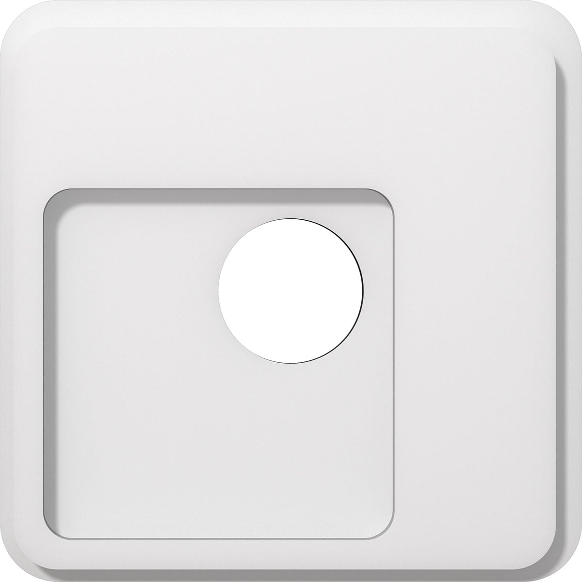 Ekena Millwork CMP12LN-03000 Lucan 12-in W x 12-in L Contemporary White PVC Whole Ceiling Medallion