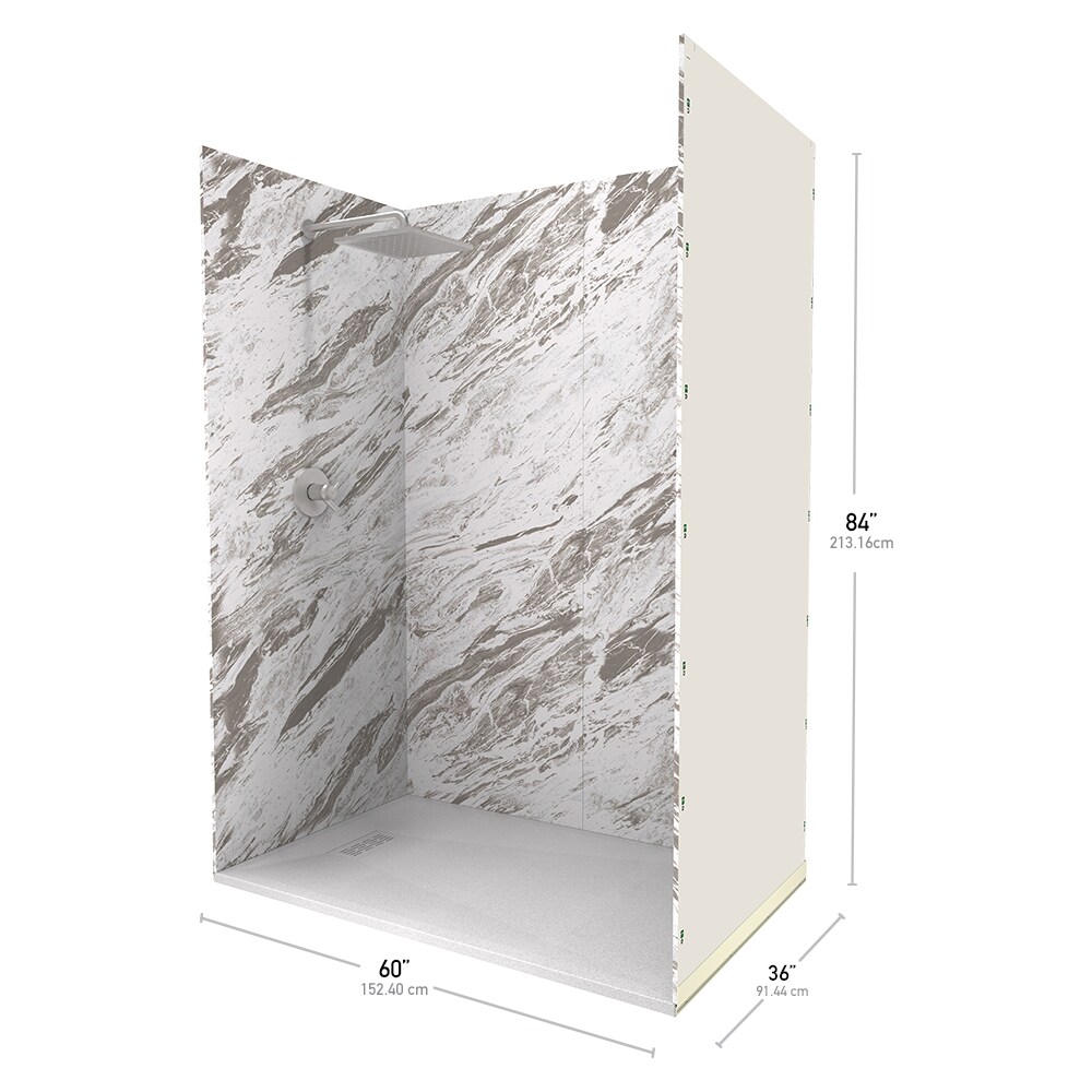 UpHome K1BP1S3660WHMOMO Alcove-Shower-Kit - View #2