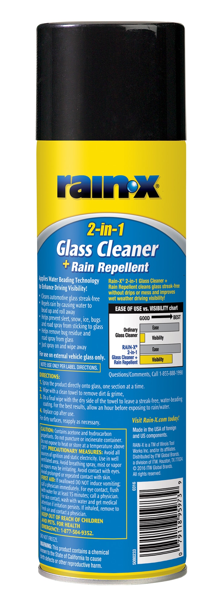 Rain-X 23oz 2 in 1 Glass Cleaner and Rain Repellent