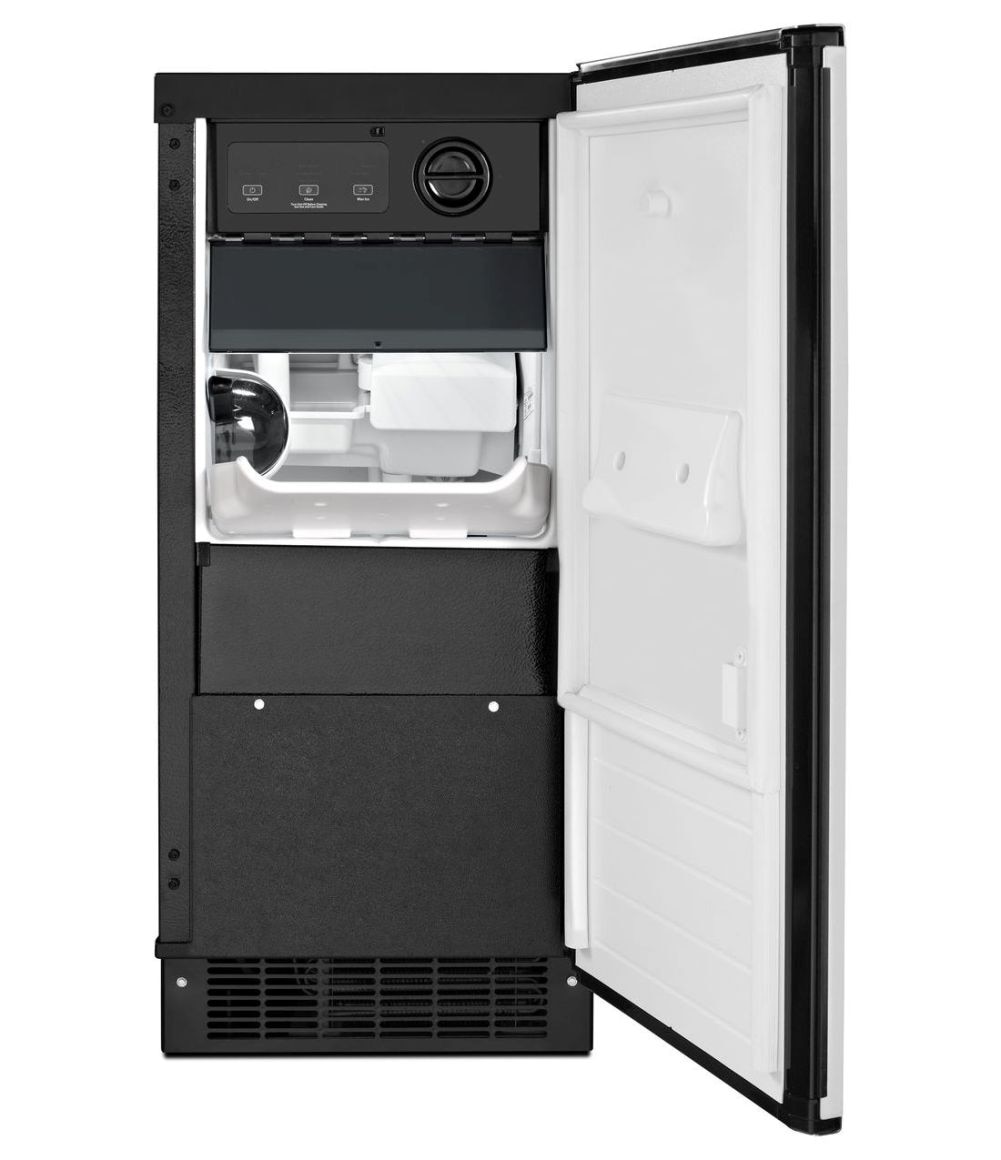 KitchenAid 50-lb Swing Door Freestanding/Built-In Ice Maker (Stainless  Steel) at