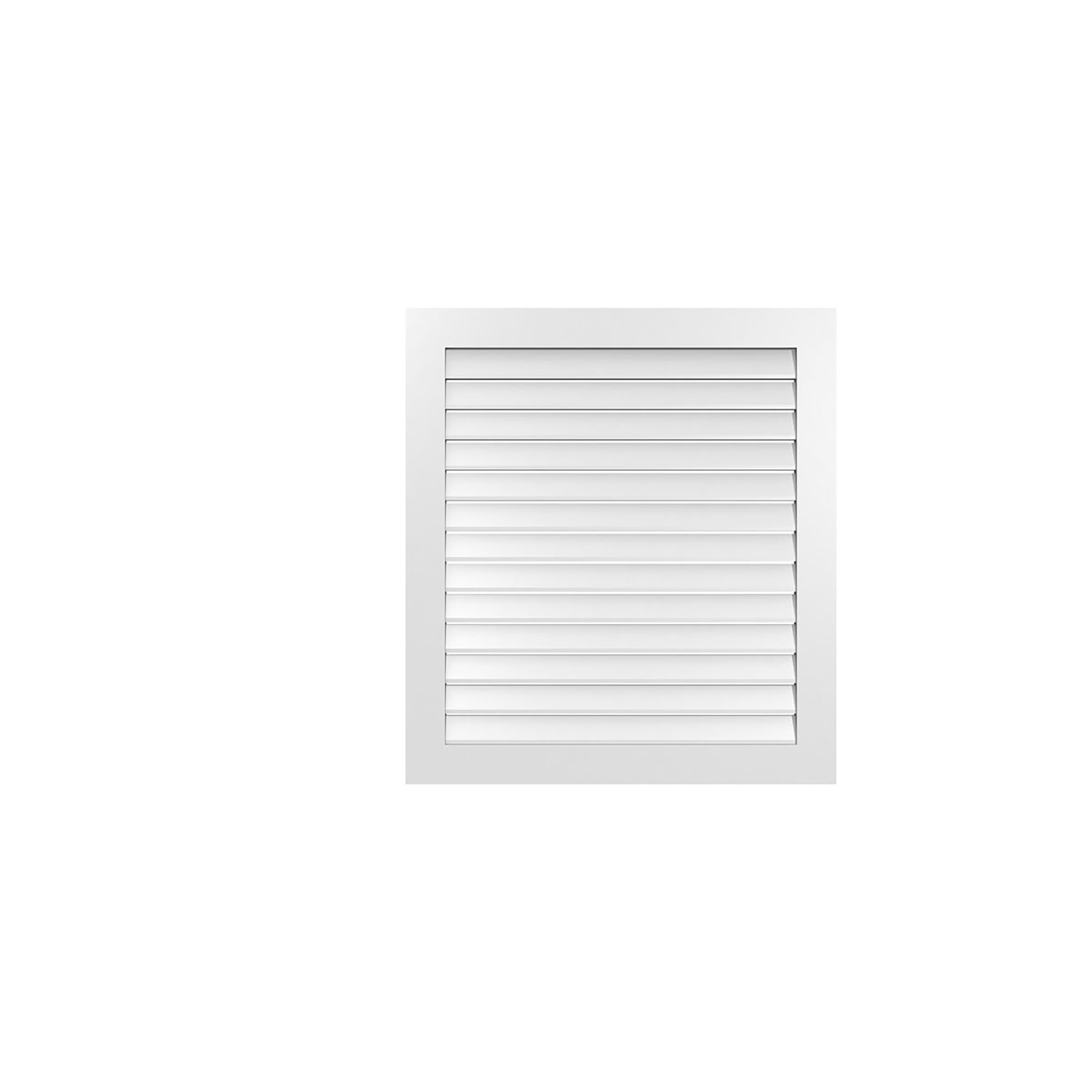 Ekena Millwork GVPVE38X4201SF 38-Inches x 42-Inches Off-white Rectangle PVC Gable Louver Vent