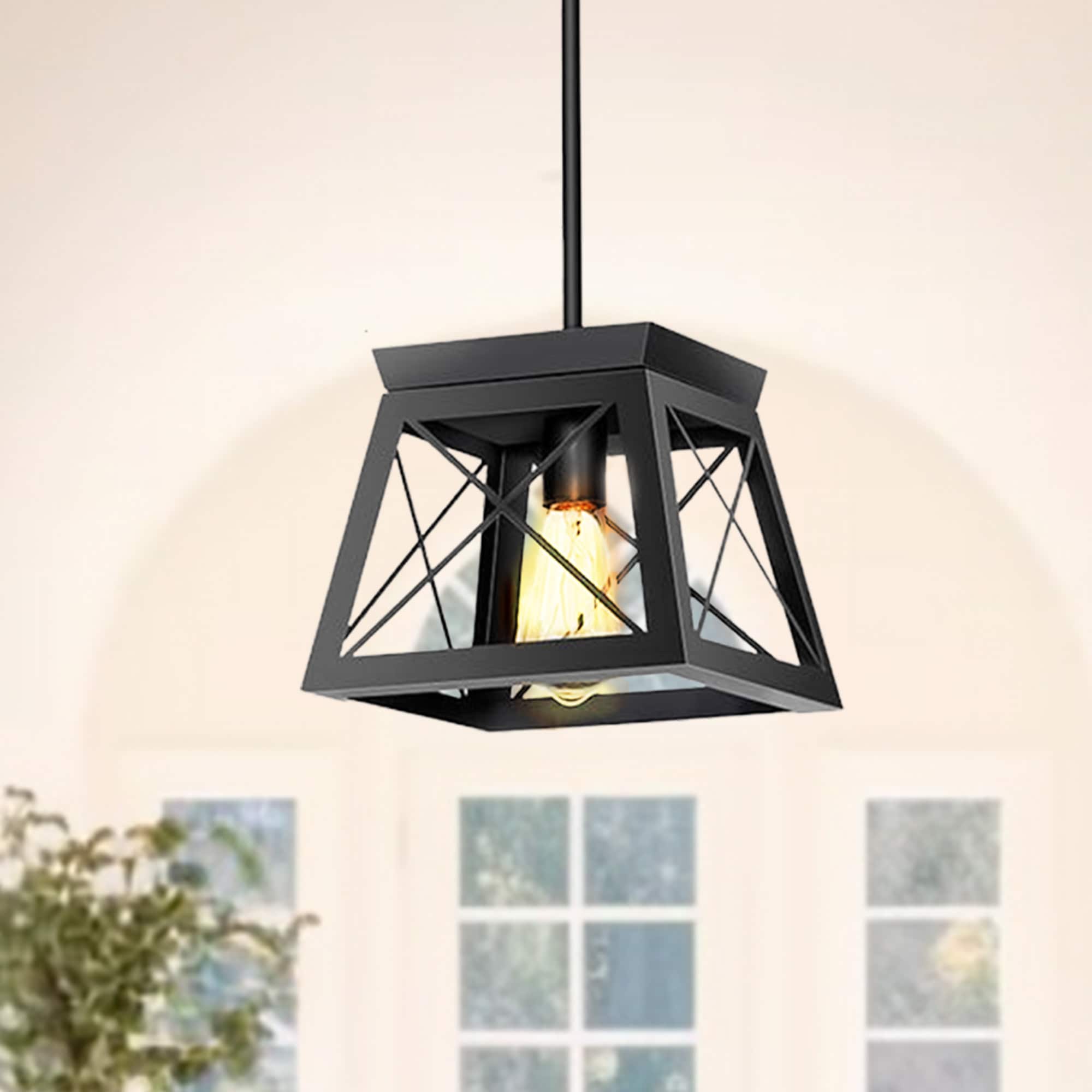 YANSUN L-DZ012 1 -Light Black Mid-century Geometric Mini Hanging Pendant light