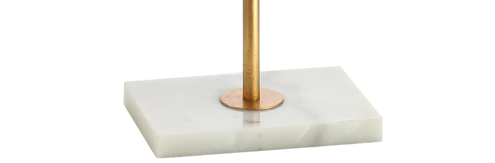 Arc Elegance 60" White Marble & Gold Metal LED Floor Lamp
