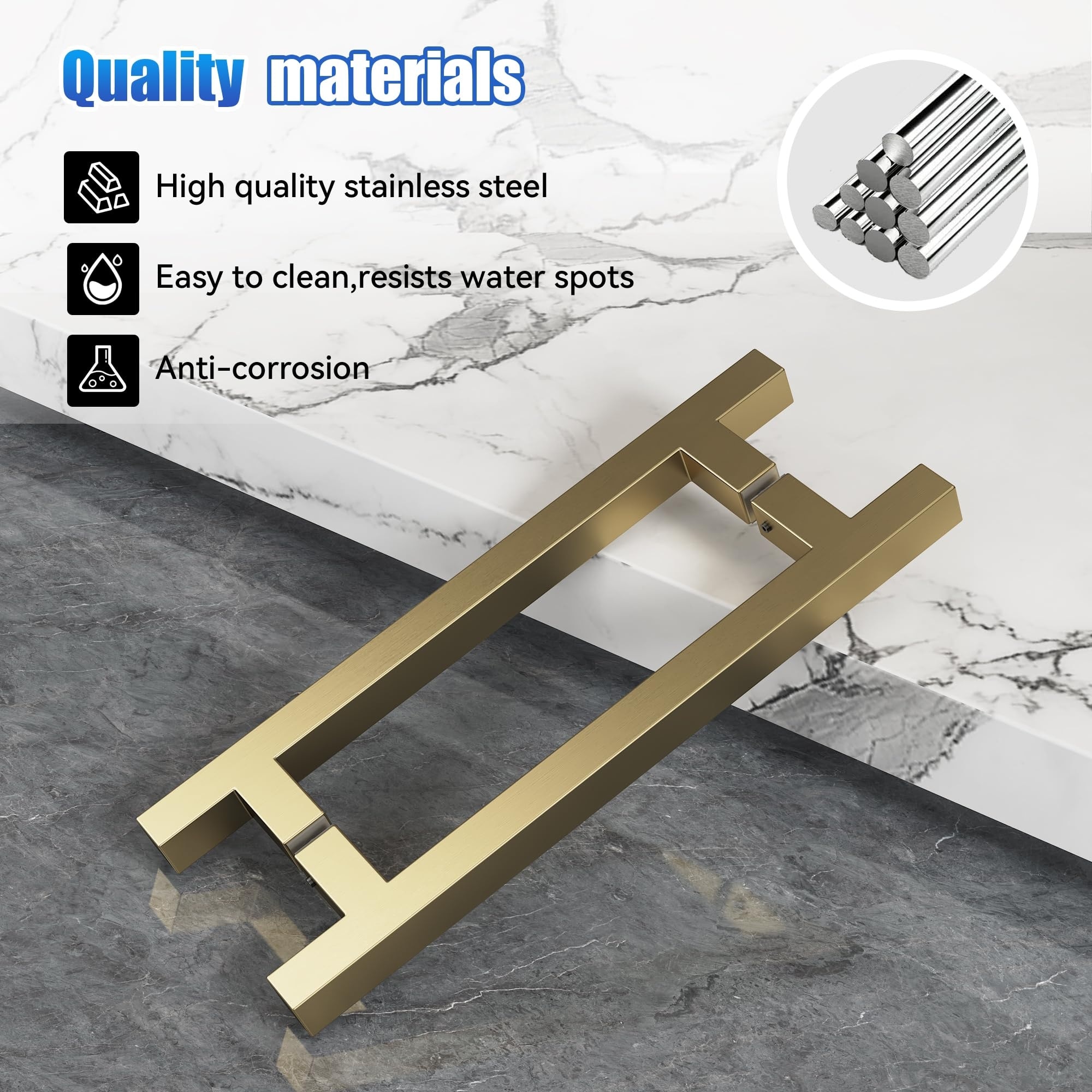 Numhew NHWILL48363 Tub-Shower-Door-Handles - View #2