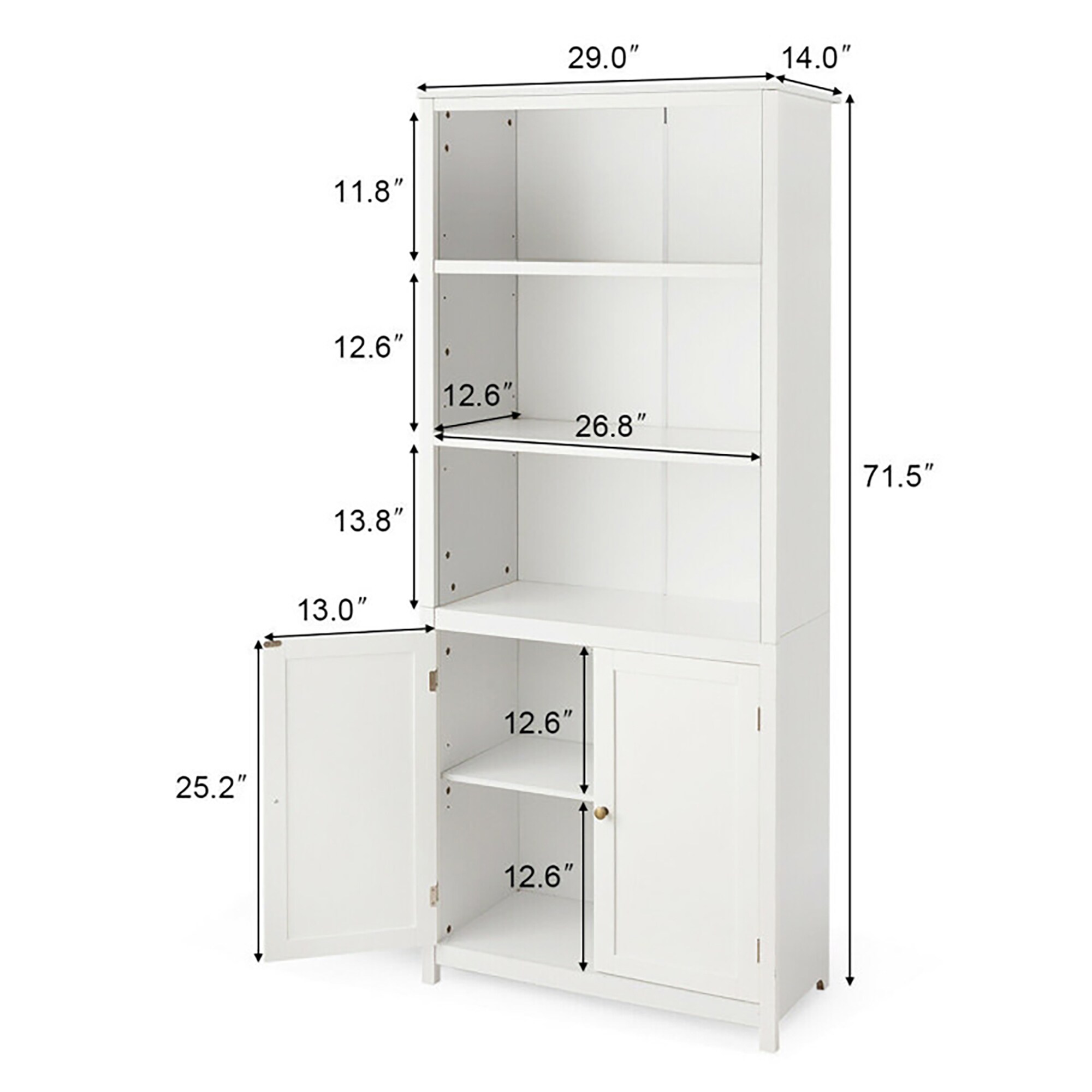 GZMR GZ-HW61830WH bookcases - View #11
