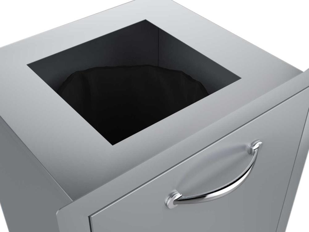 Black Stainless Steel Double Trash Can Drawer for Outdoor Kitchen