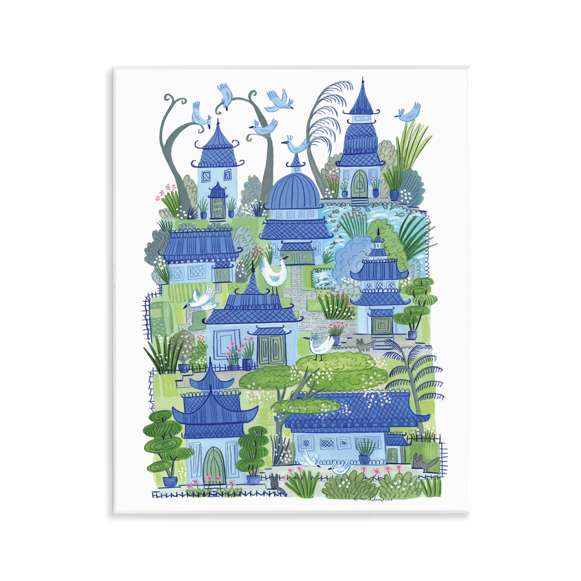 Stupell Industries BS-613-WD-11X14 Charming Village Buildings Wall Plaque Art By Kay Widdowson 11 x 14