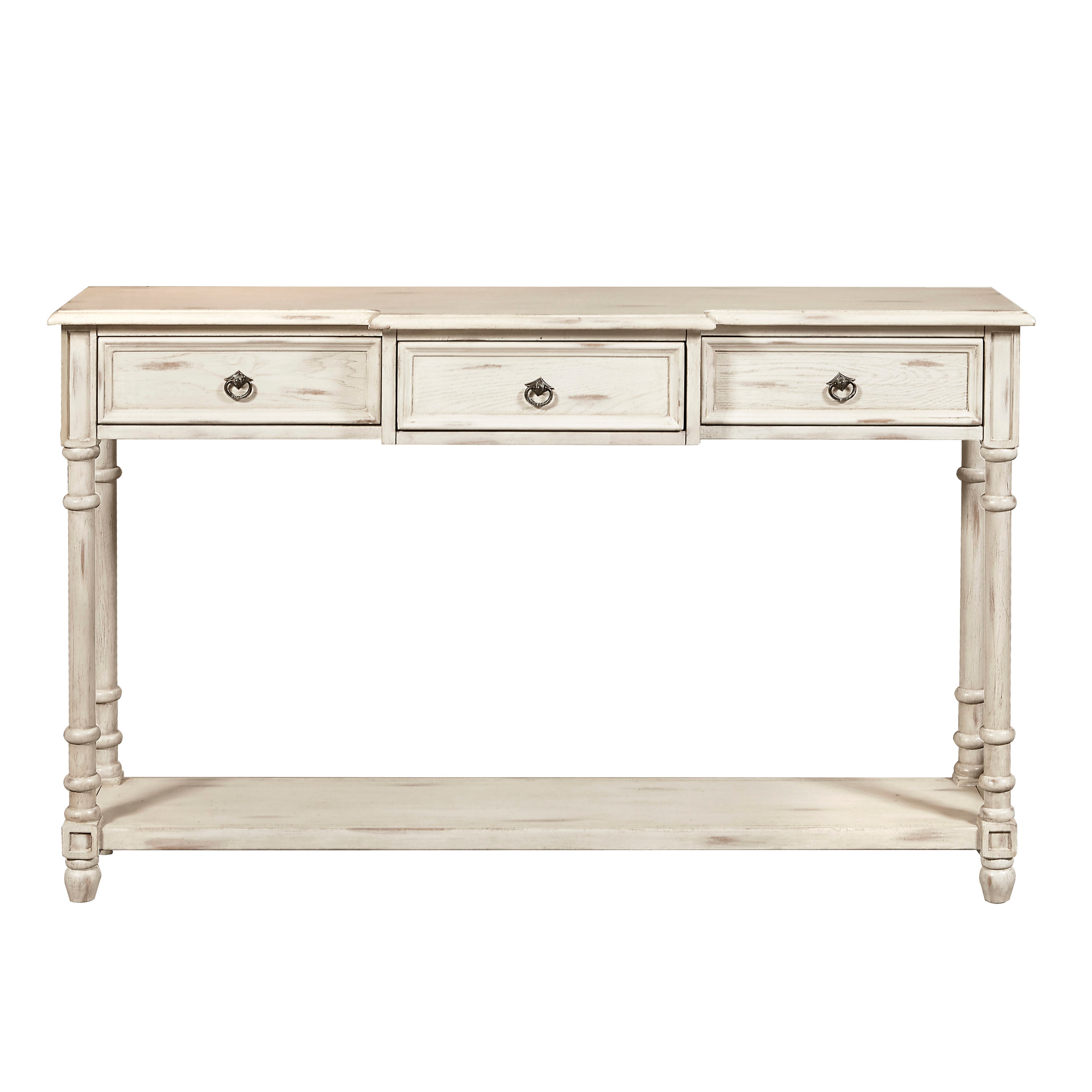 HomeFare DS-517126-2A Vintage Painted Console Table
