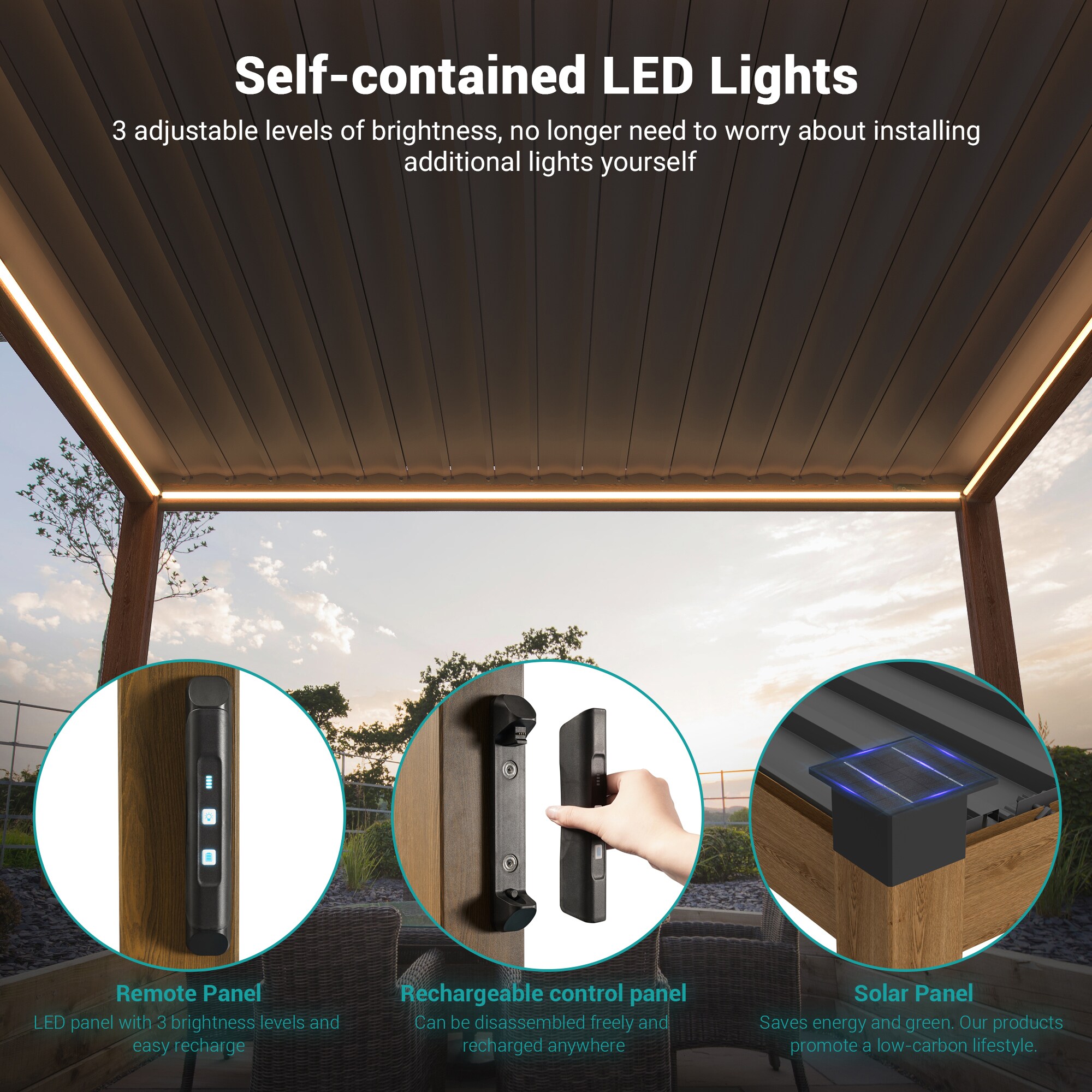ACEGOSES LW-PLT-LED1013WD Pergolas-2 - View #6