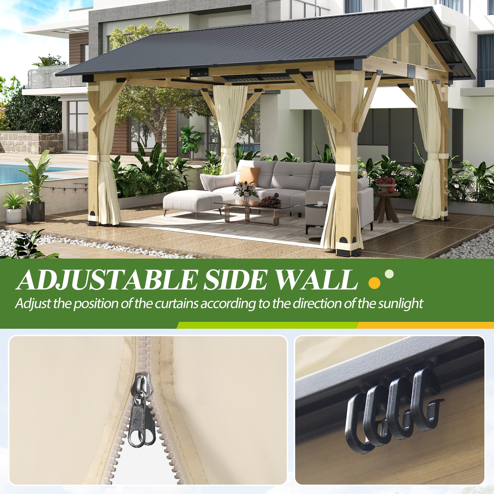 Coveronics LW-RZG-WB-1113 Wood-Resin-Gazebos - View #7