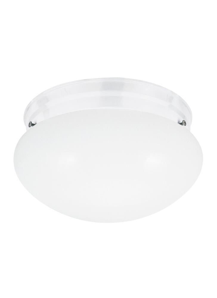 Generation Lighting 5326EN3-15 Webster 1 -Light 7.75-in Satin White Flush Mount Light ENERGY STAR Certified