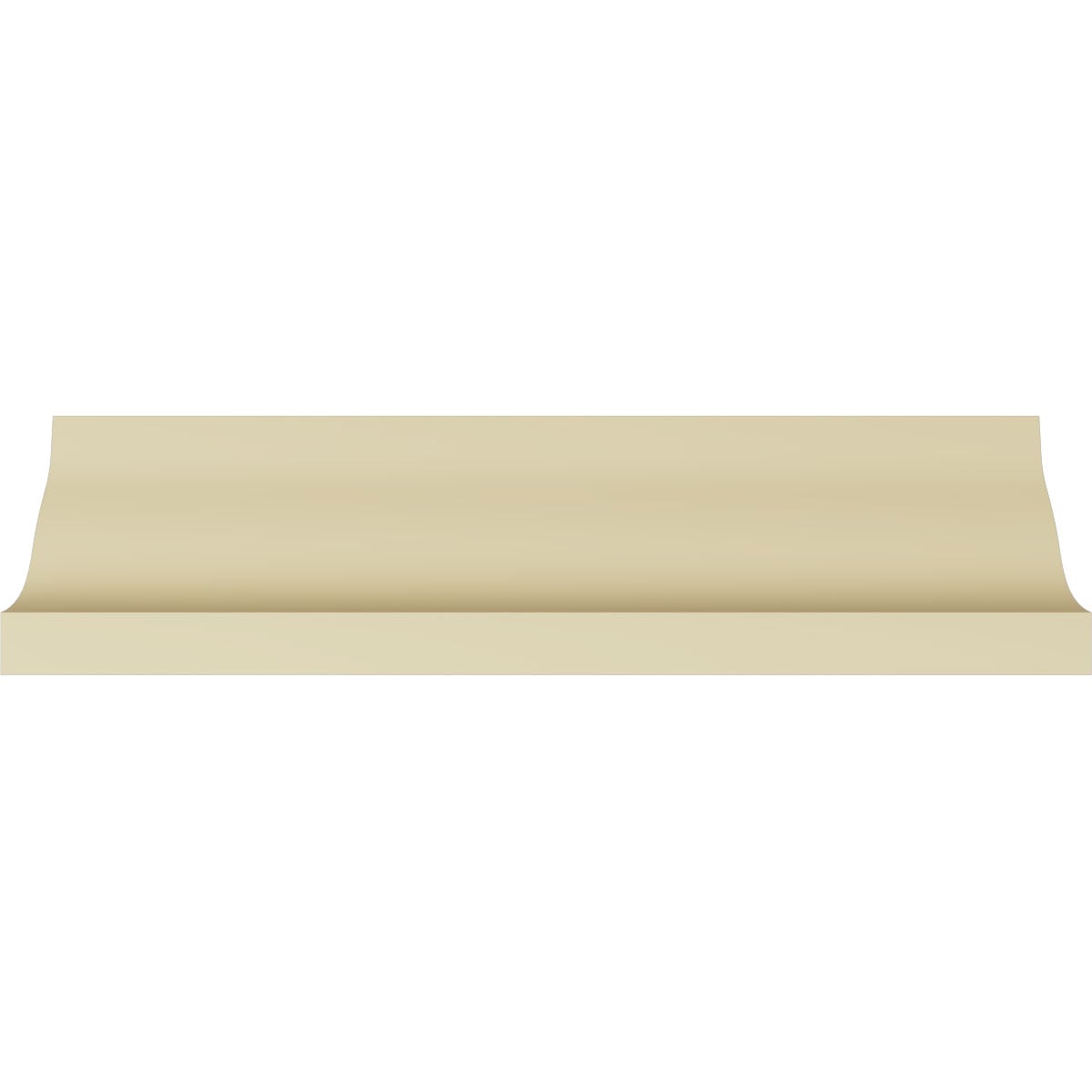 Devon White Polyurethane Intricate Crown Moulding, 94.5" Length