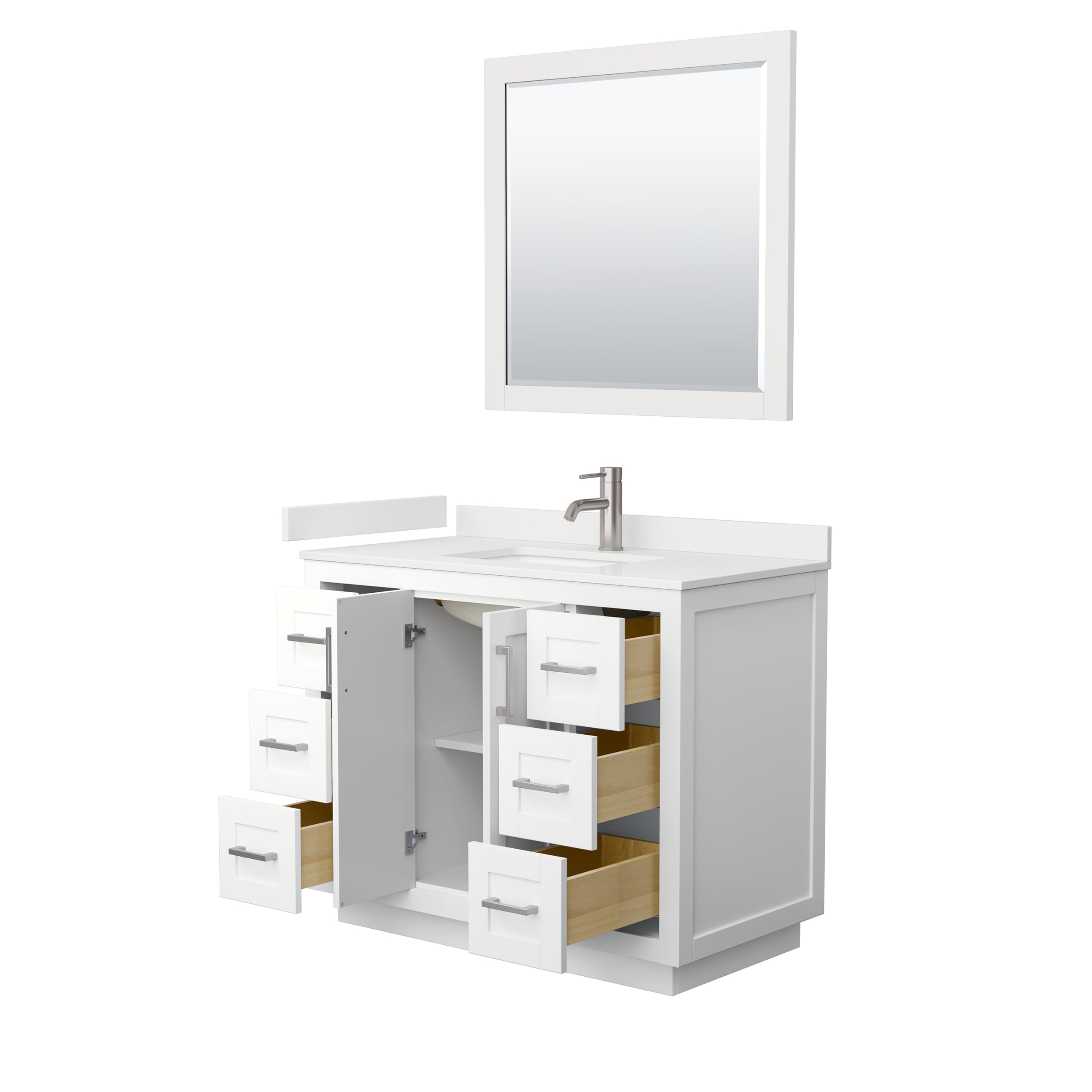 Wyndham Collection WCF292942SWHWQUNSM34 Bath-Vanity-Combo - View #3