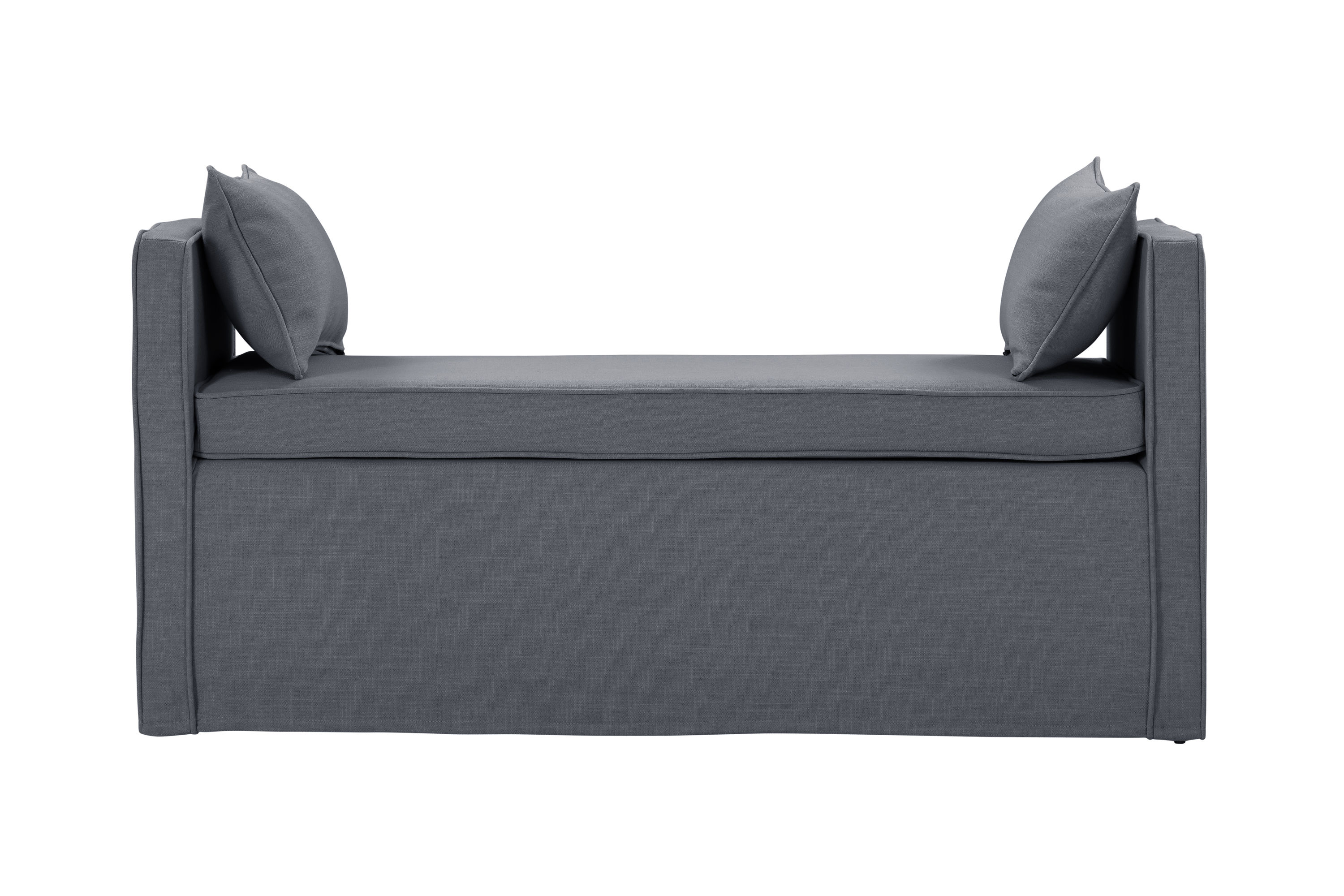 Rustic Manor SBH221-03DG-LS Farmhouse Dark Grey Accent Bench 52.8-Inches x 19.3-Inches x 24.8-Inches