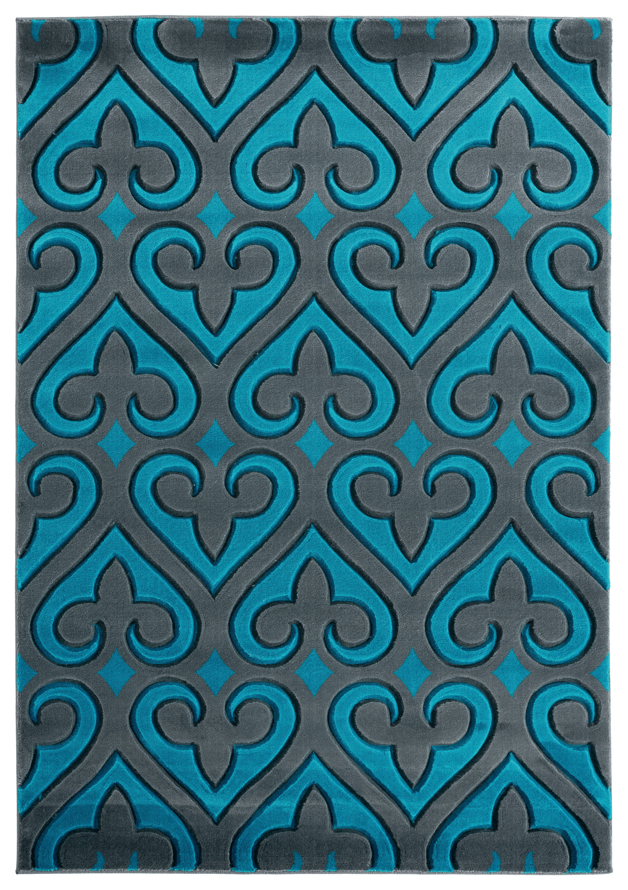 United Weavers Of America 2050 11469 24 Bristol 2 x 3 (ft) Polypropylene Turquoise Rectangular Indoor Geometric Area rug