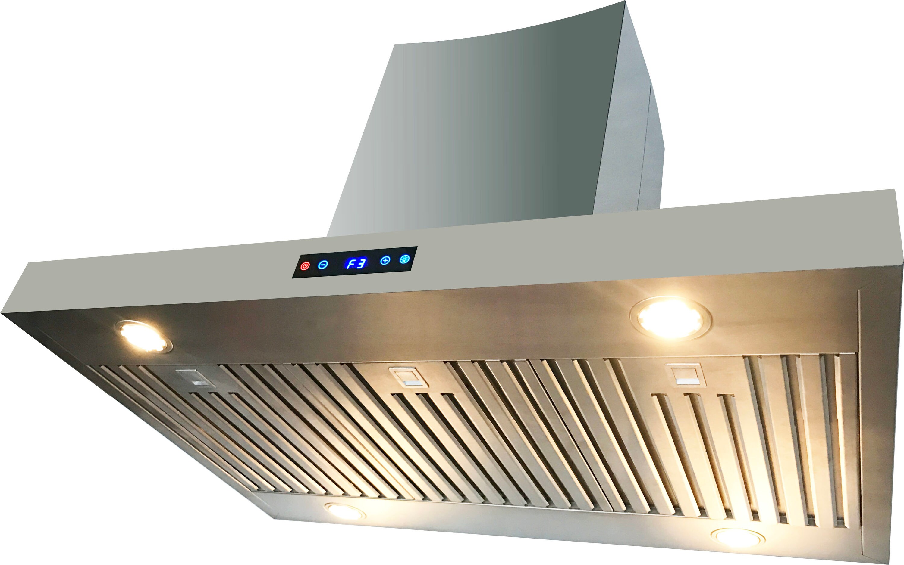 Cavaliere 36-in 600-CFM Ducted Stainless Steel Island Range Hood at ...