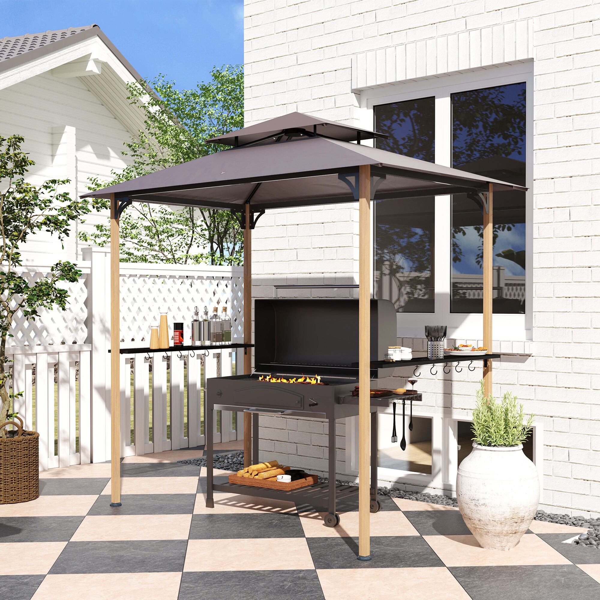 LUXEYARD DS-M-BAC06899 Wood-Resin-Gazebos - View #4